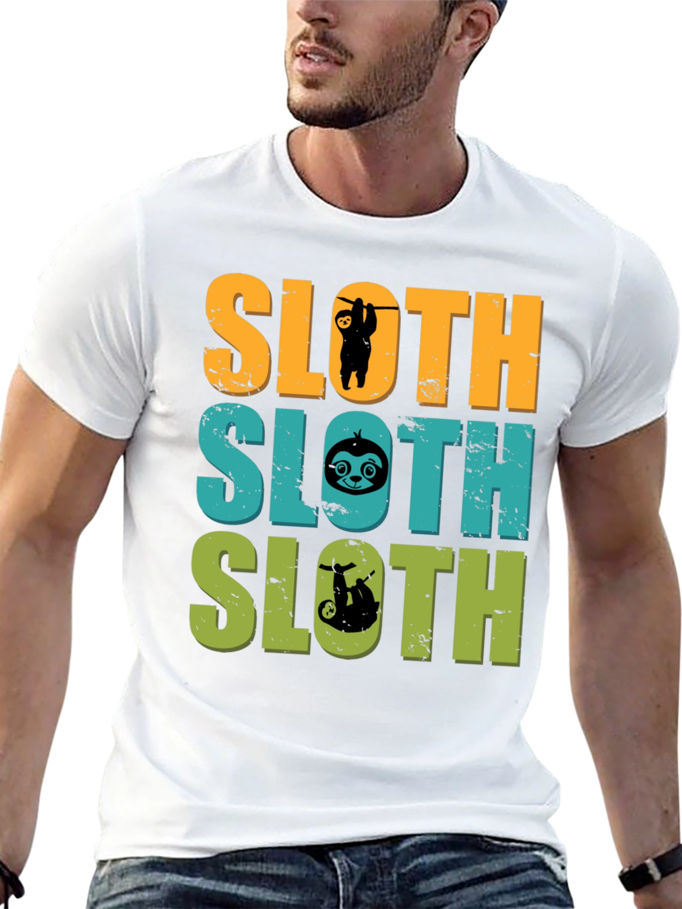 Sloth Lover T-Shirt Funny Animal Tee Mens