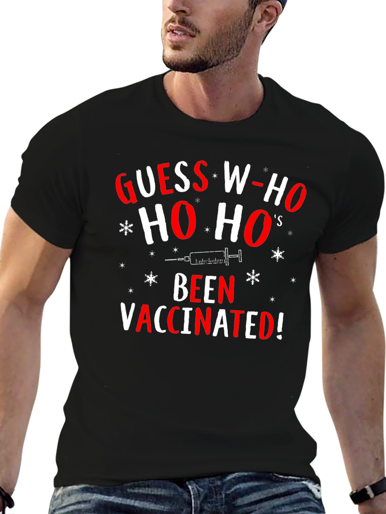Guess Whos Been Vaccinated Christmas T-Shirt