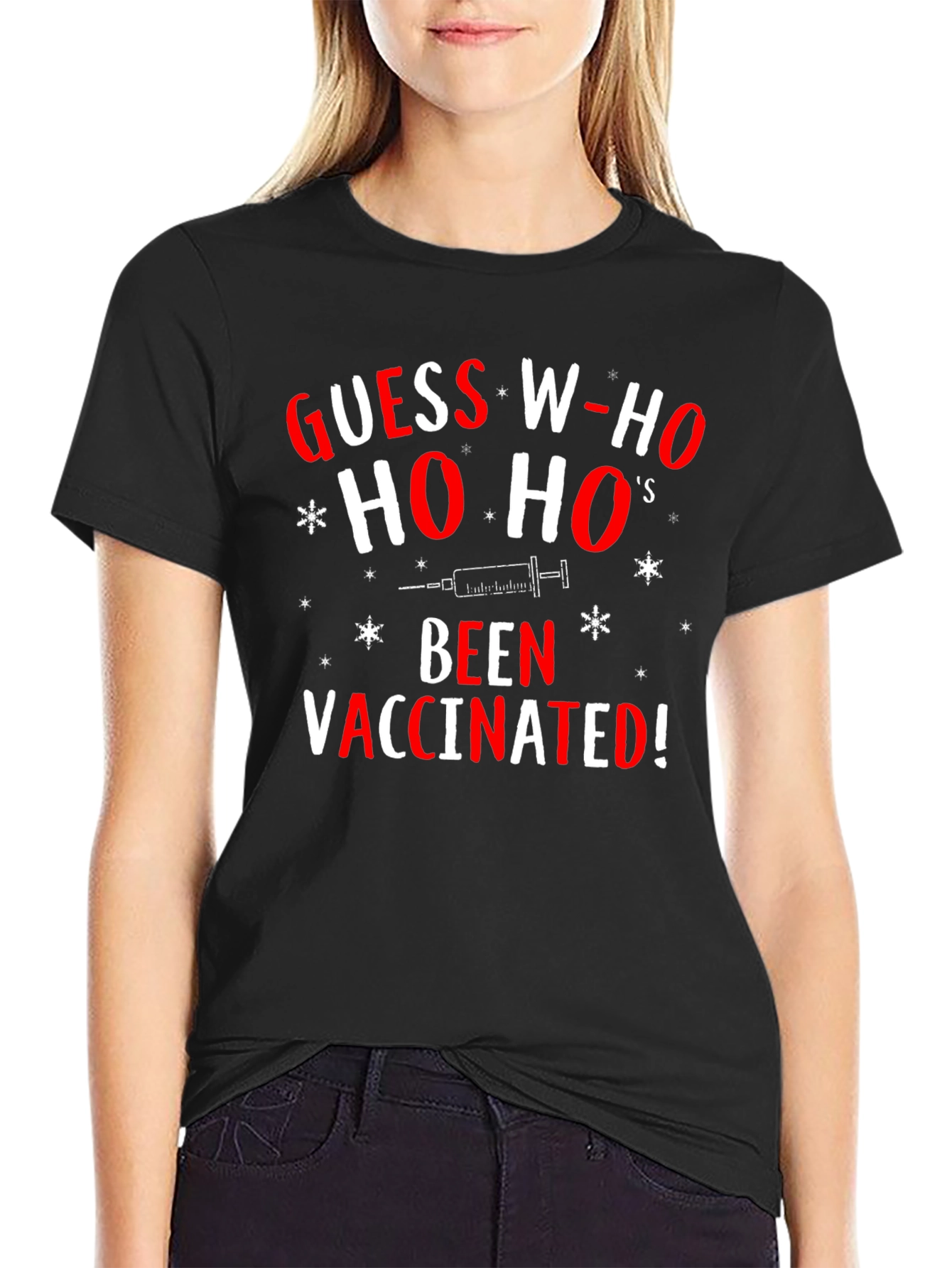 Guess Whos Been Vaccinated Christmas T-Shirt