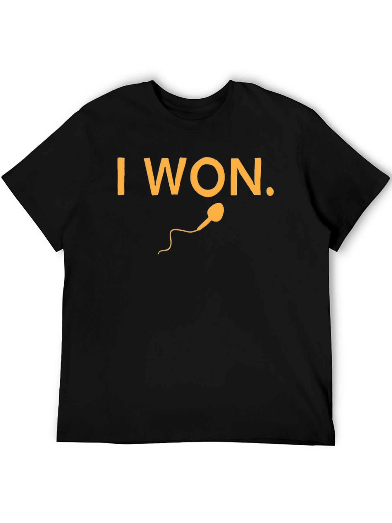 I Won Black Graphic Tee - Funny Design