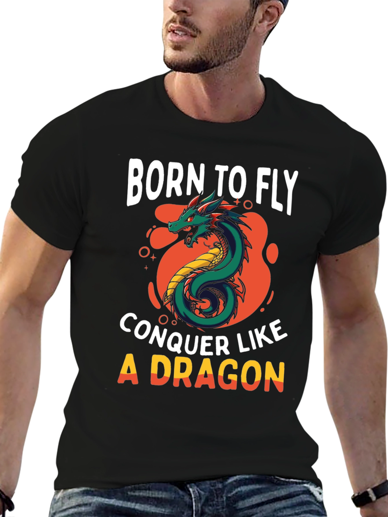 Born To Fly Dragon Graphic T-Shirt
