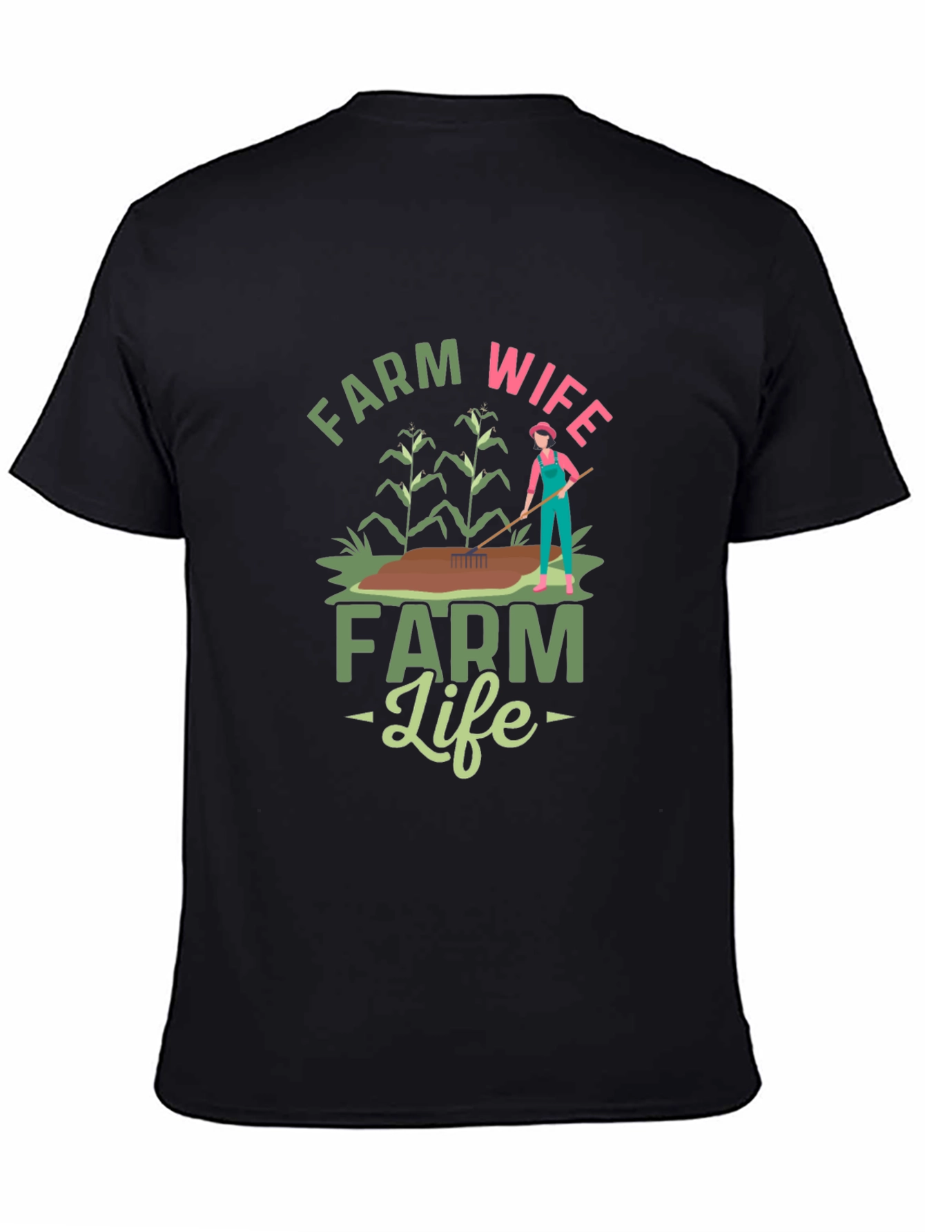 Farm Wife Farm Life Black T-Shirt
