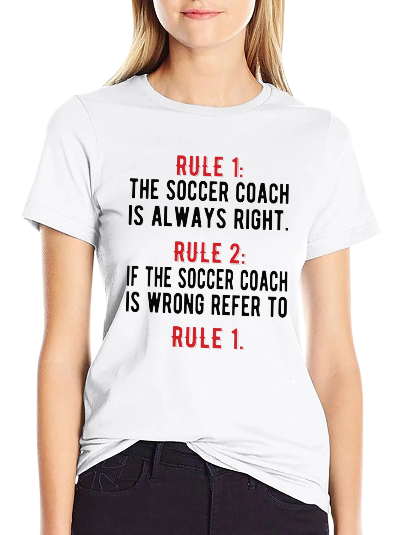 Soccer Coach Rules Graphic Tee - Funny Soccer Gift