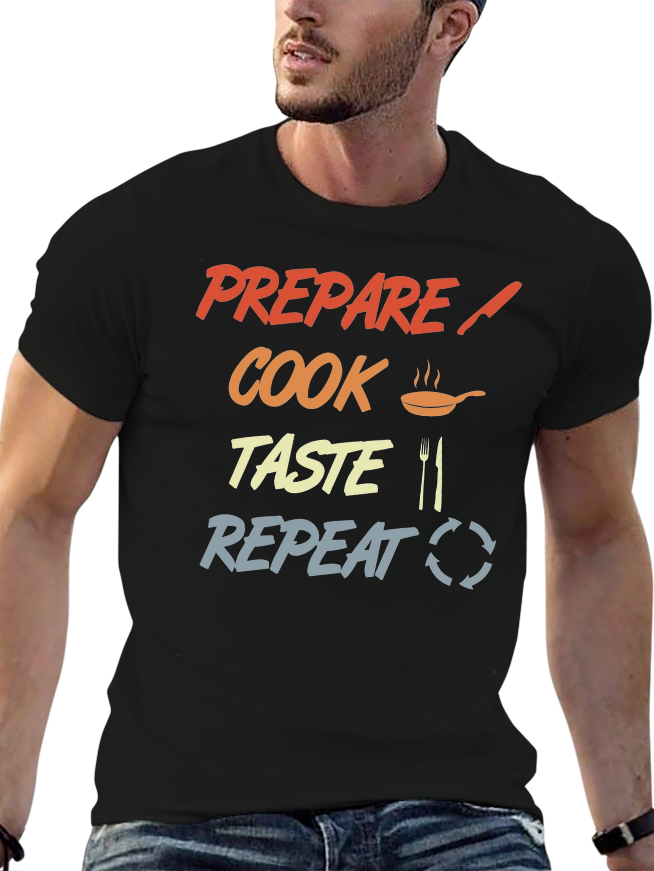 Prepare Cook Taste Repeat Chef T-Shirt