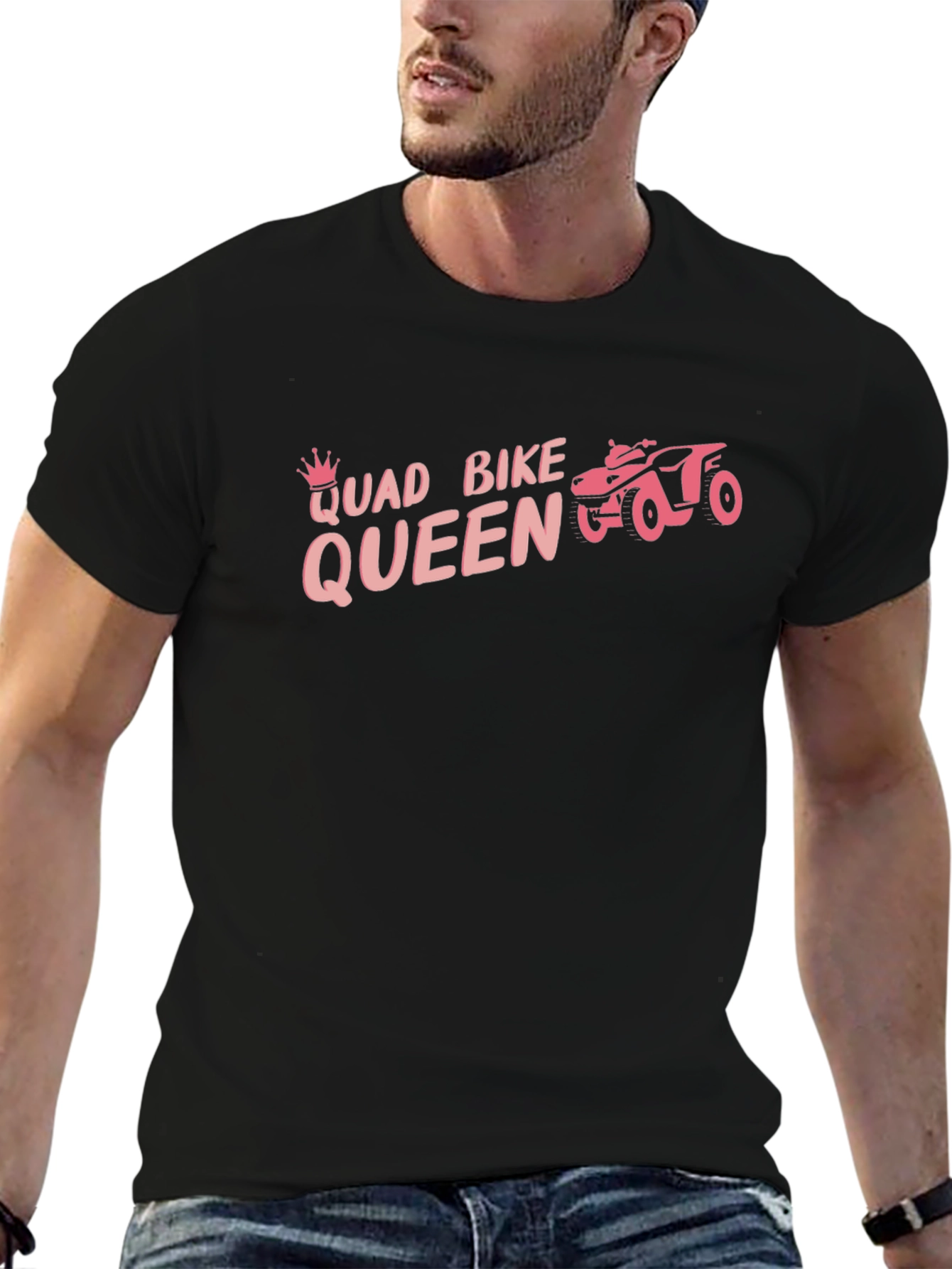 Quad Bike Queen Black T-Shirt