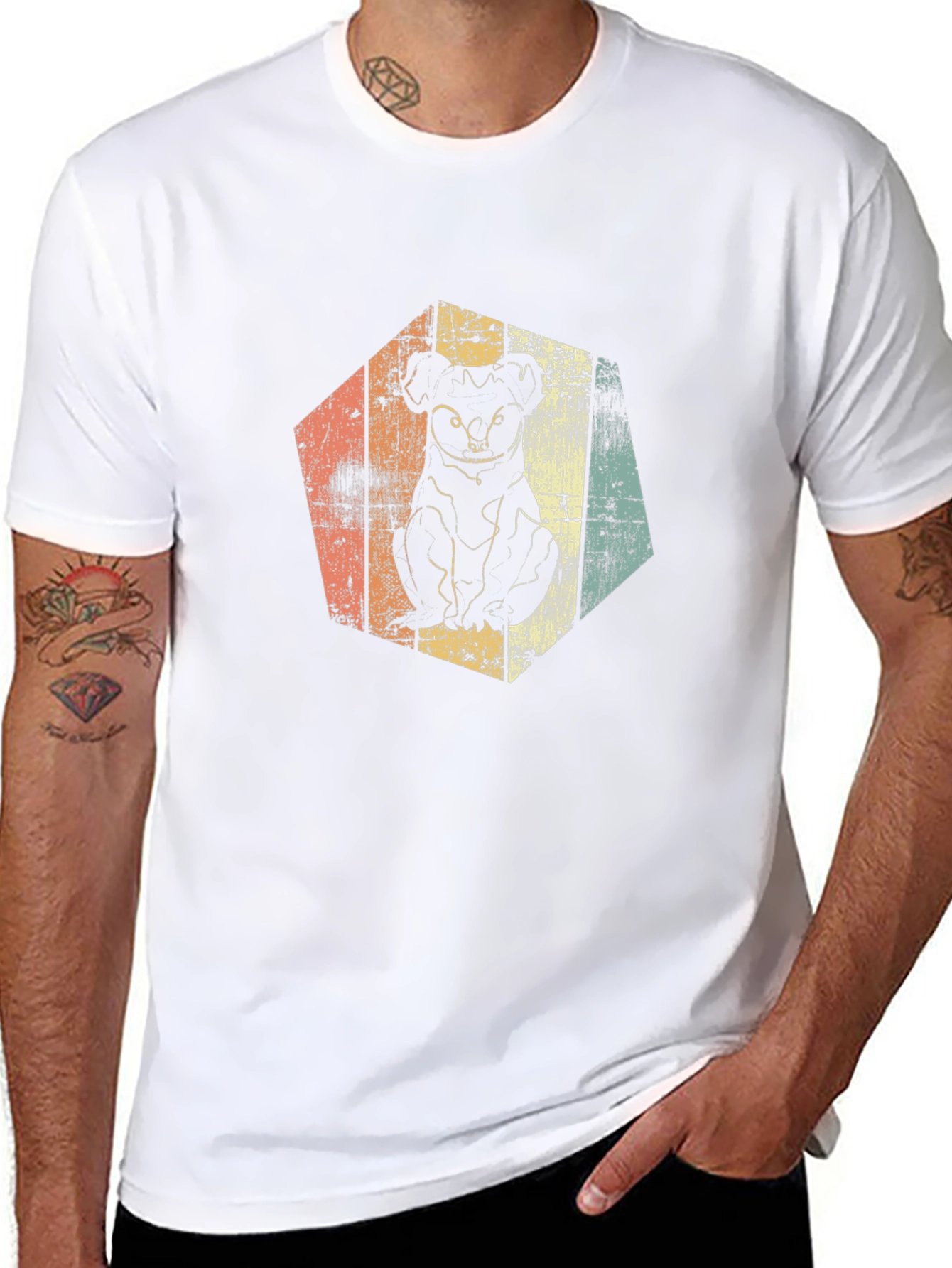 Koala Bear Graphic Tee - Mens Black T-Shirt