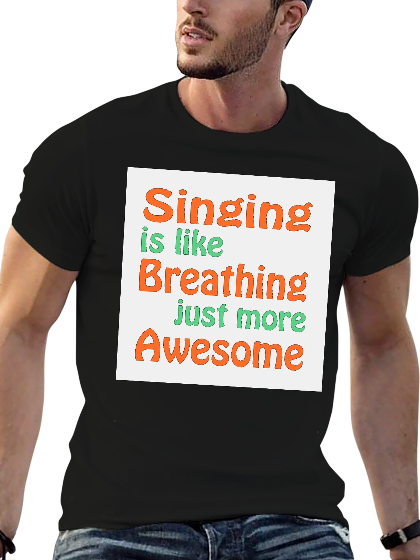 Singing Is Like Breathing Graphic T-Shirt