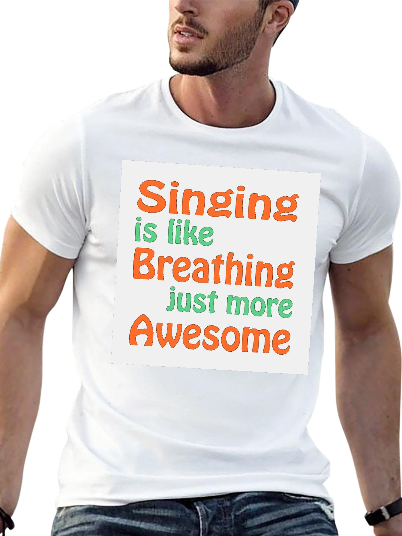Singing Is Like Breathing Graphic T-Shirt