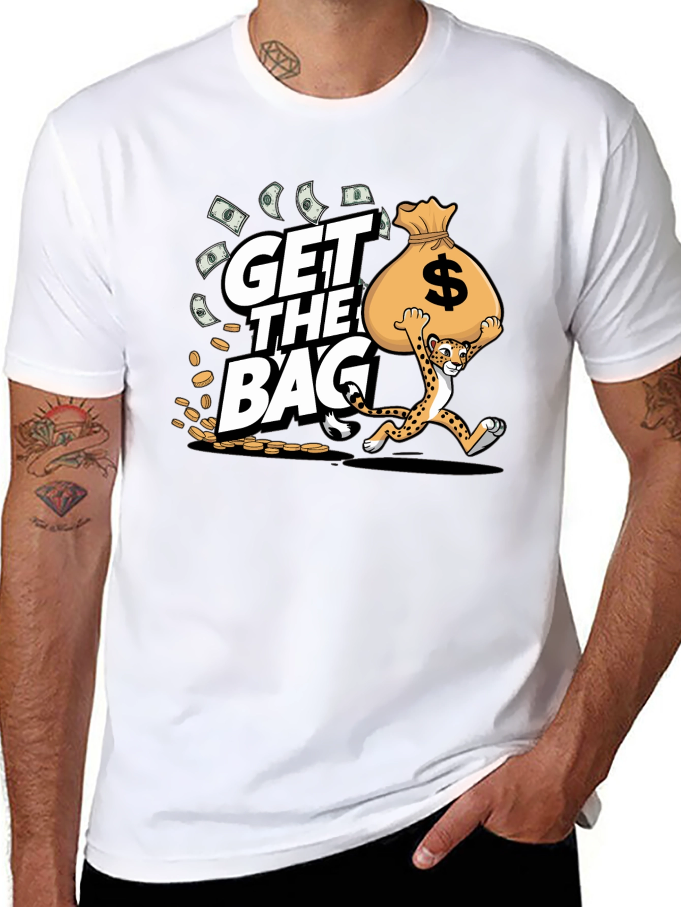 Get the Bag Cheetah Graphic T-Shirt