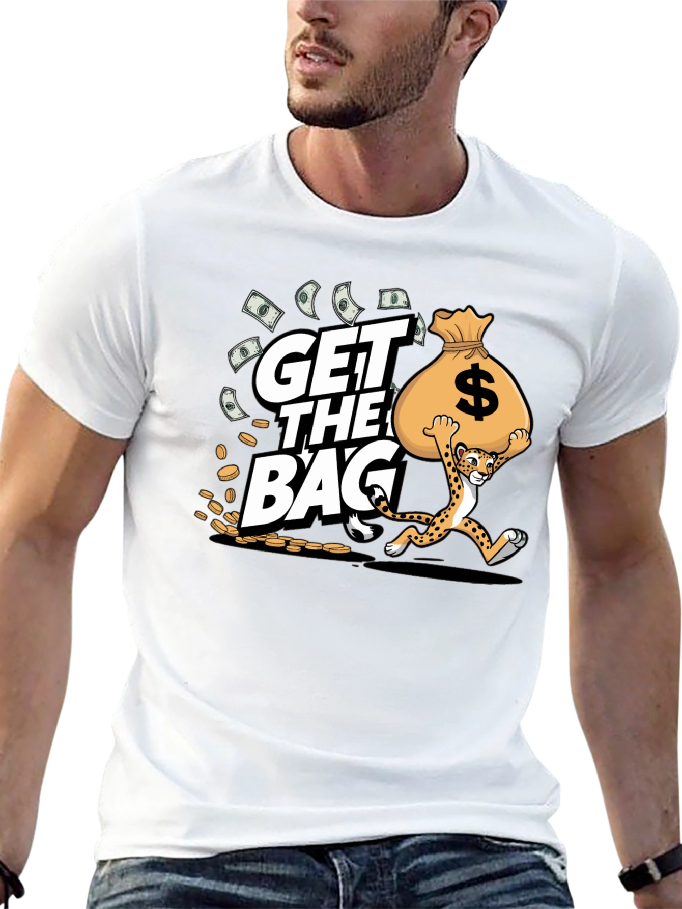 Get the Bag Cheetah Graphic T-Shirt