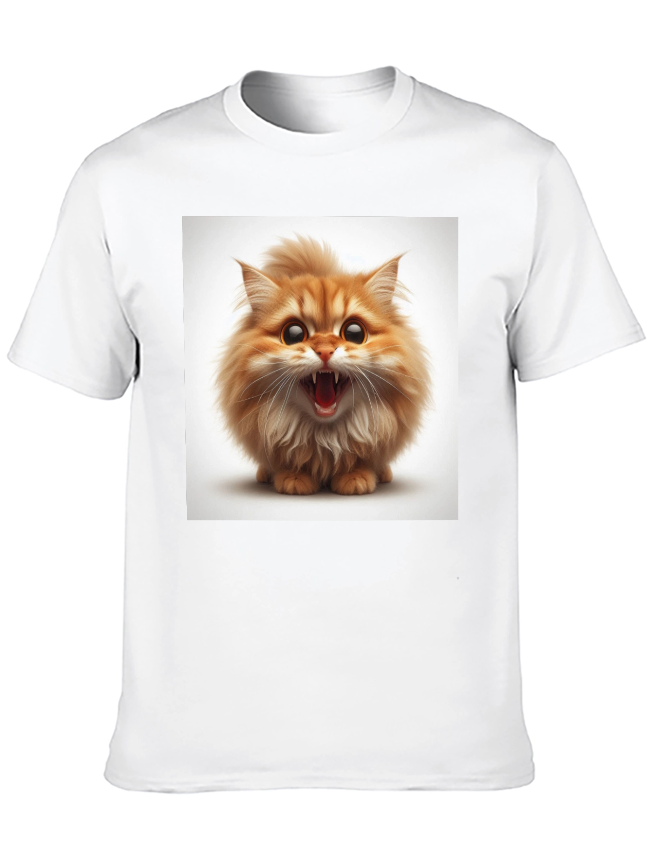 Angry Kitten Black T-Shirt
