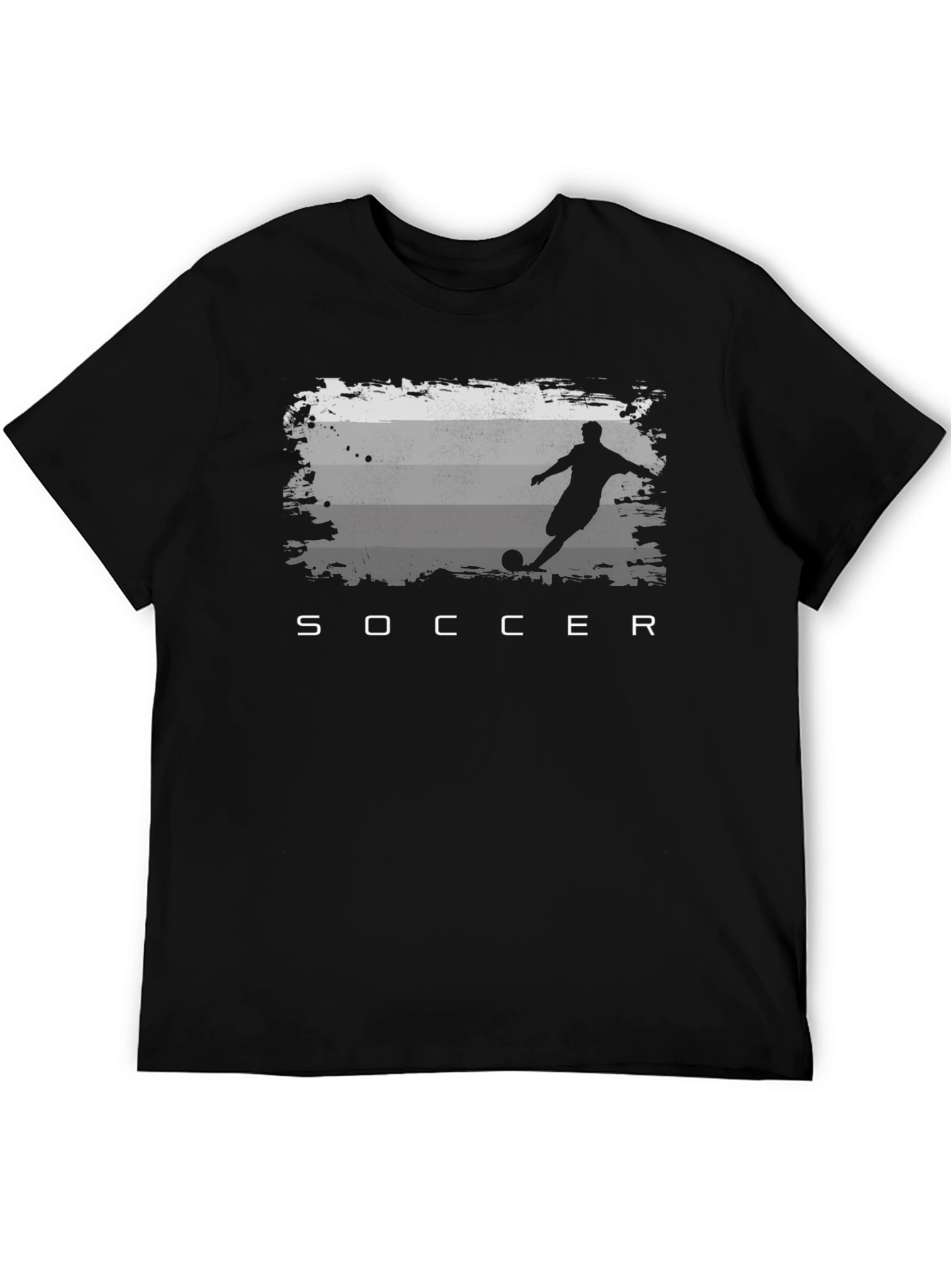 Soccer Graphic Black T-Shirt
