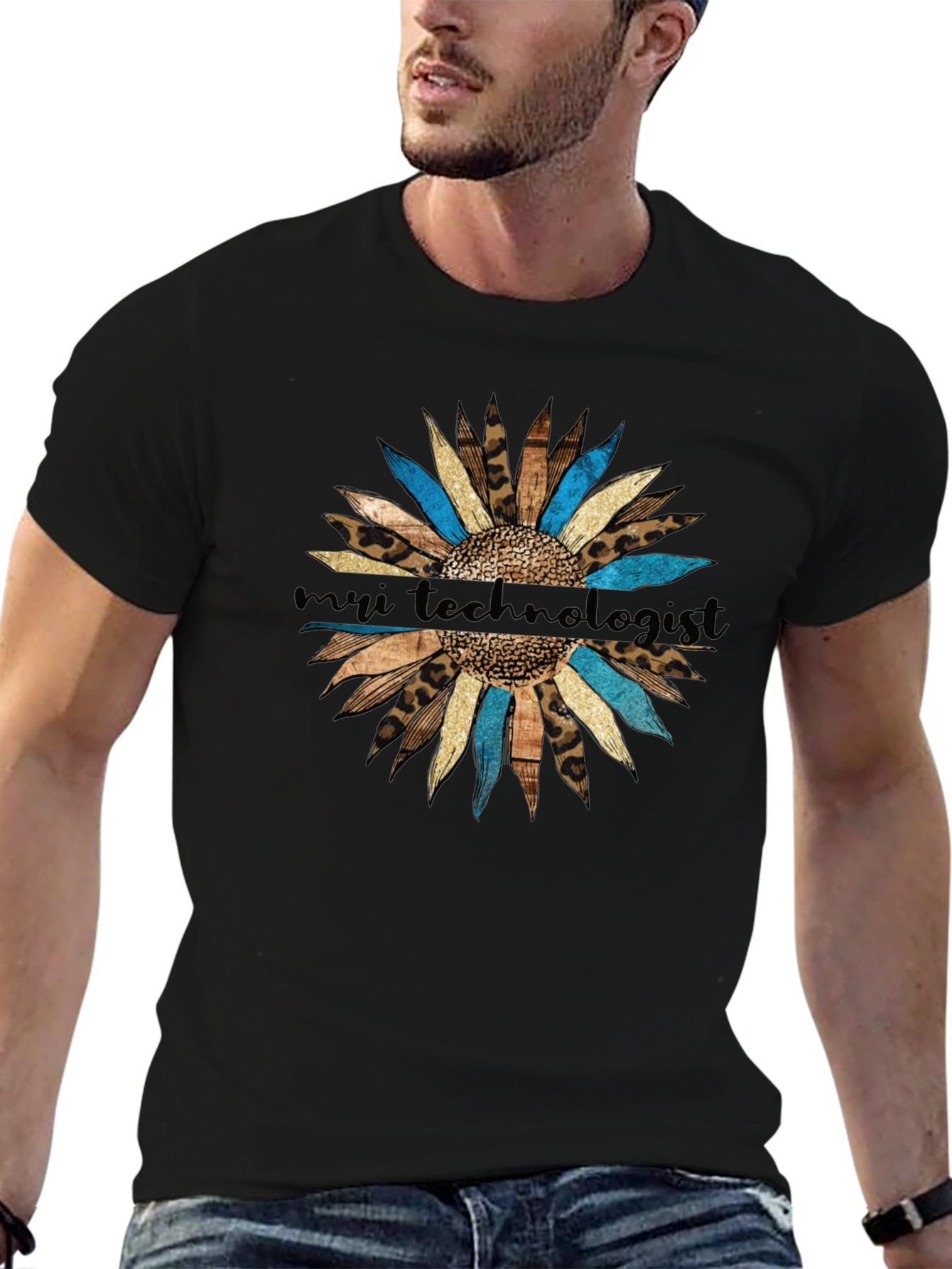 My Tech Leopard Sunflower T-Shirt