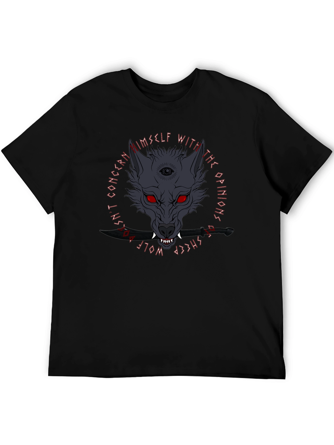Wolf Graphic Print T-Shirt - Edgy & Unique
