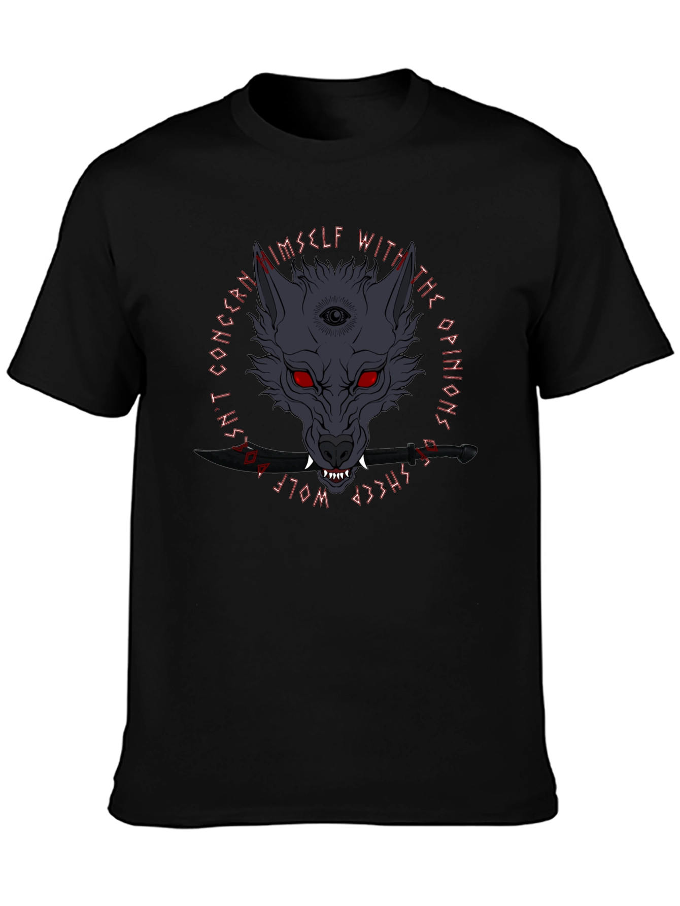 Wolf Graphic Print T-Shirt - Edgy & Unique