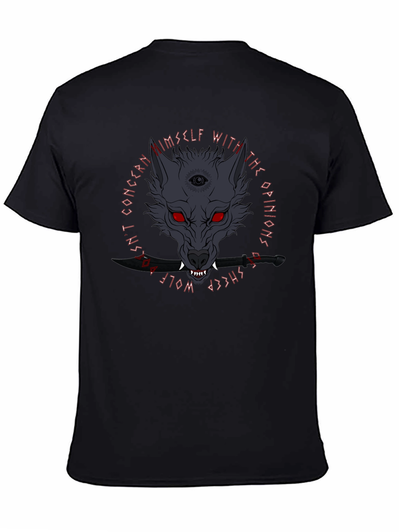 Wolf Graphic Print T-Shirt - Edgy & Unique
