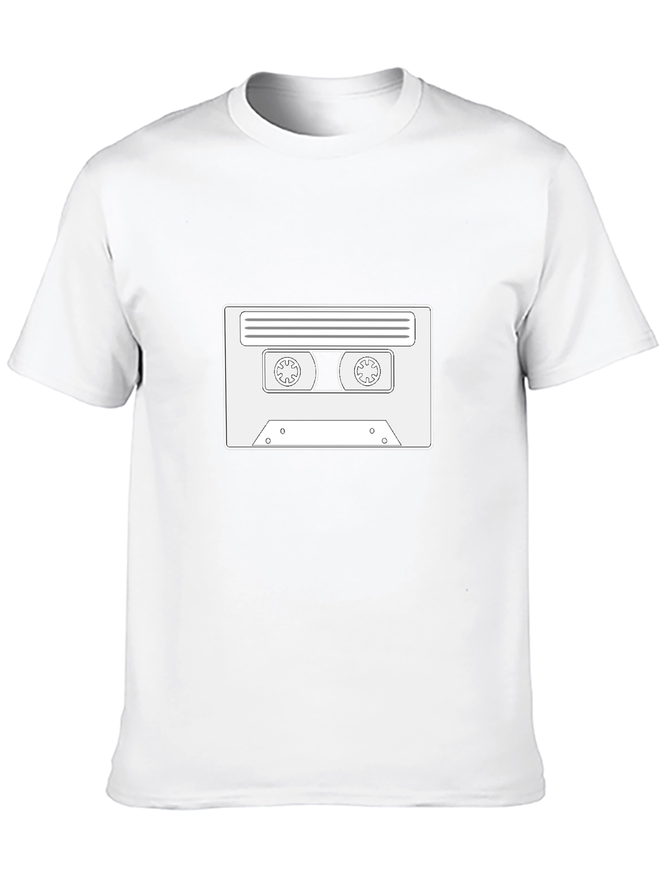 Retro Cassette Tape Graphic T-Shirt - Black