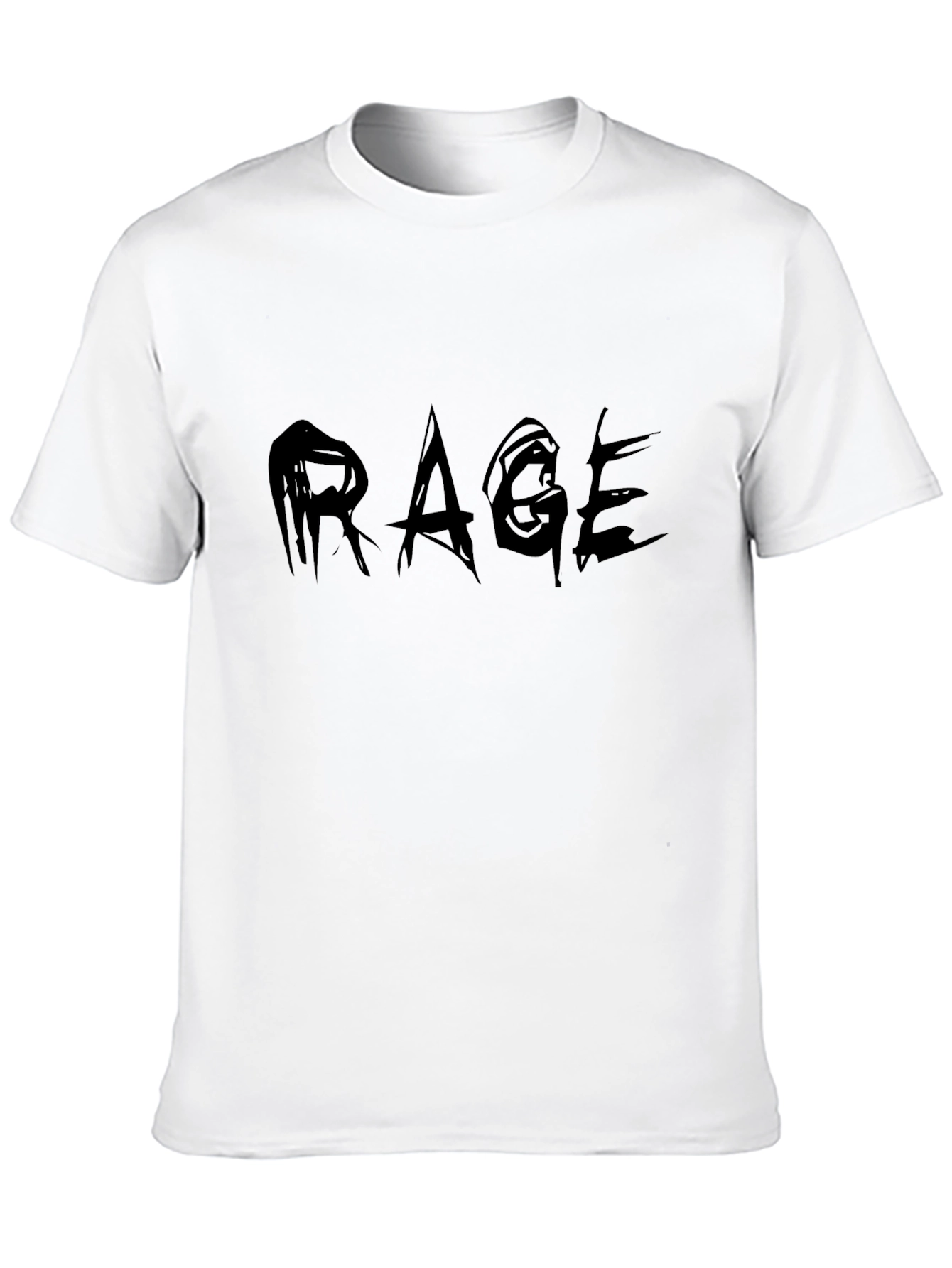 Rage Graphic Print T-Shirt - Black Cotton Tee