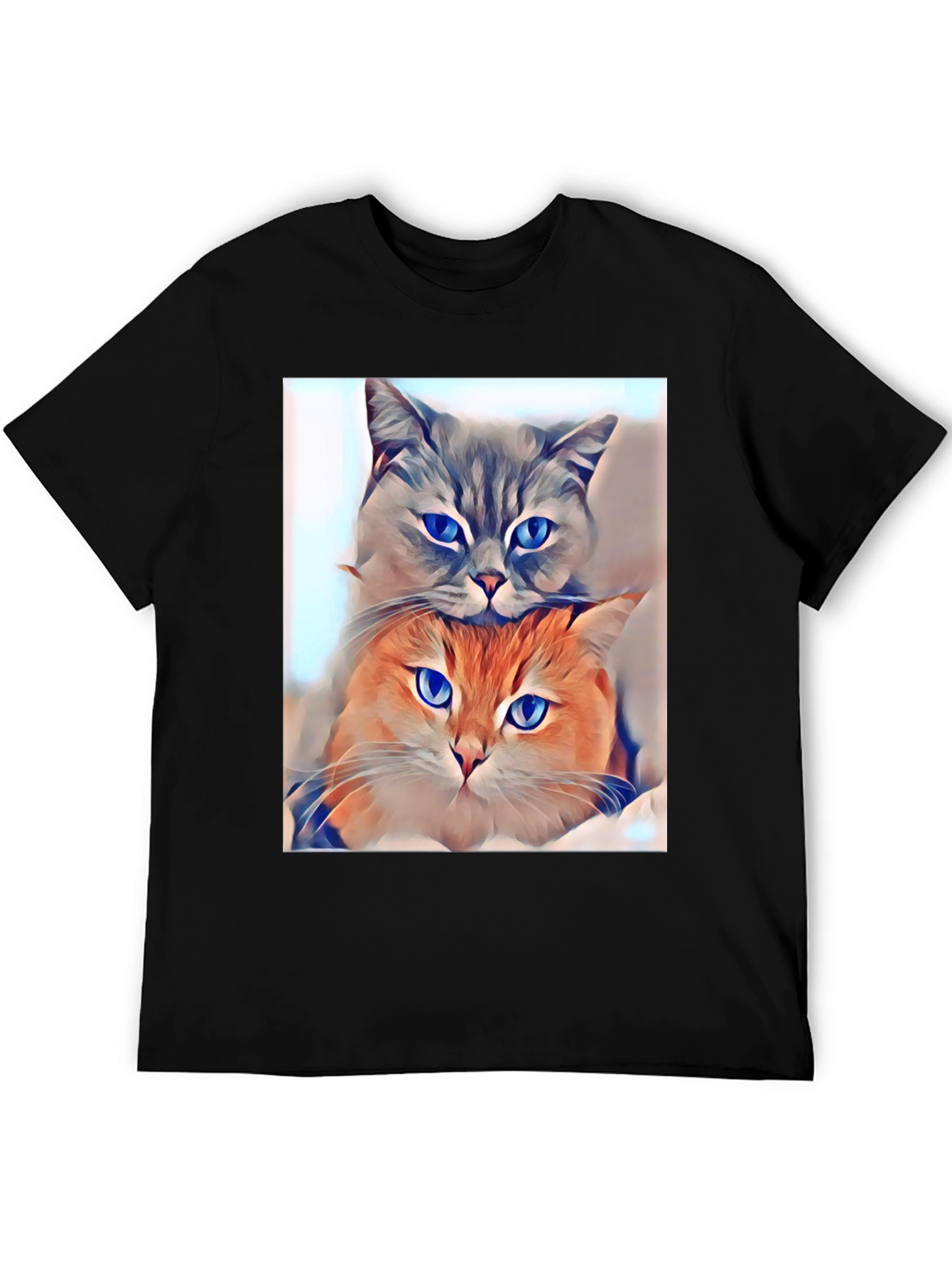 Cats Stacked Art T-Shirt