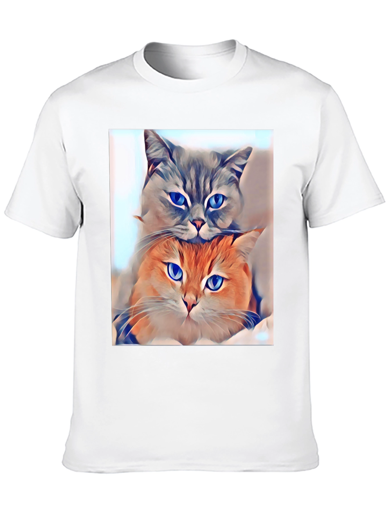 Cats Stacked Art T-Shirt