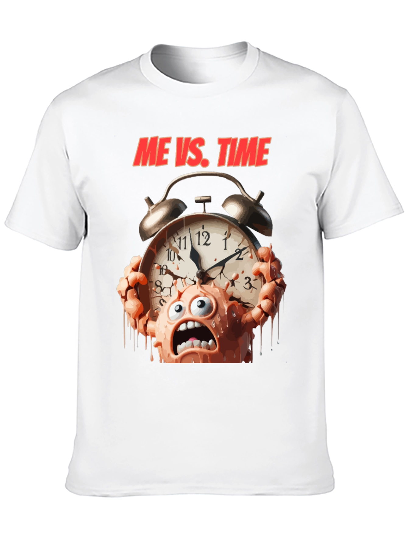 Me Vs. Time Graphic T-Shirt - Black