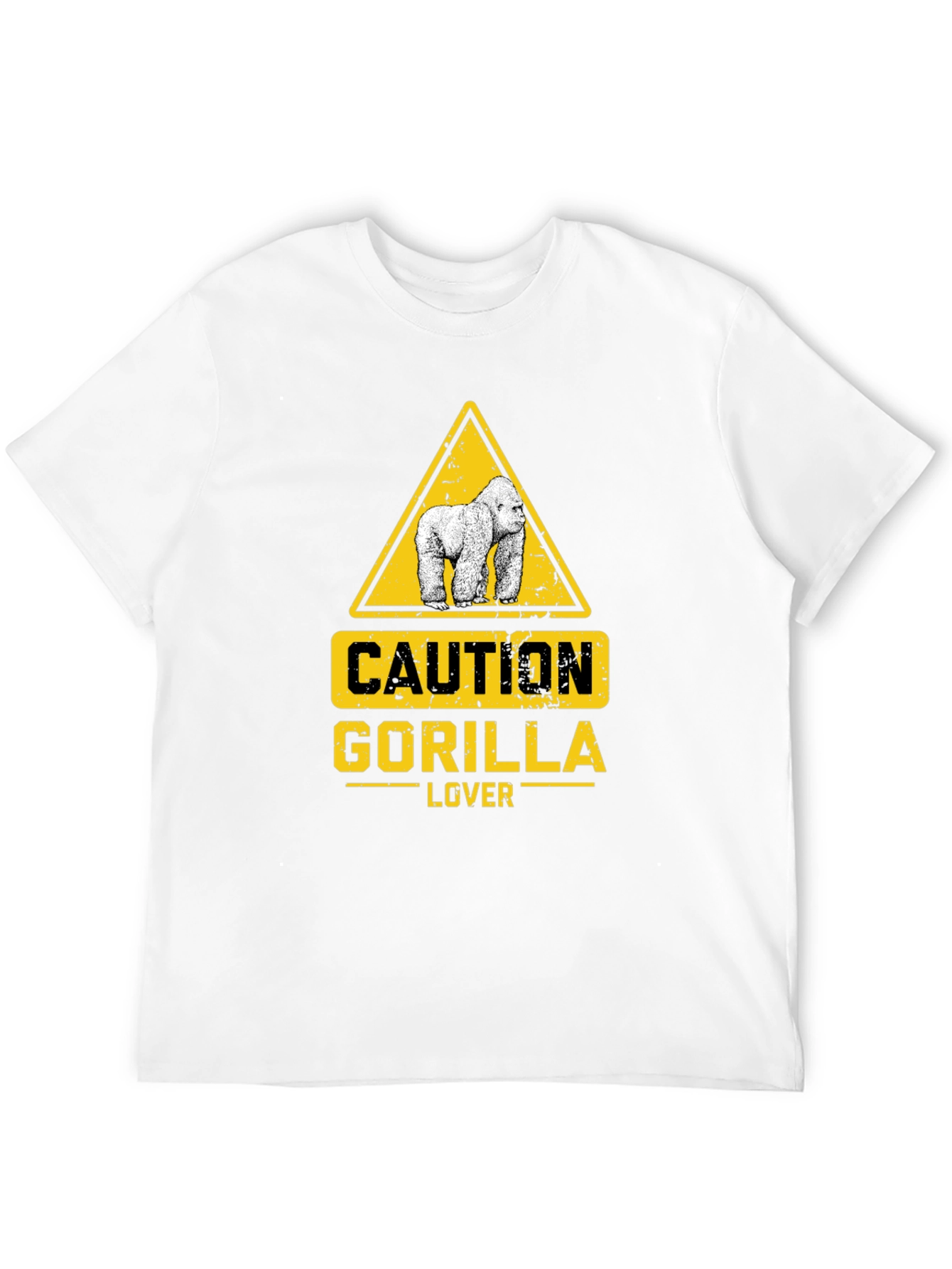 Caution Gorilla Lover Black T-Shirt