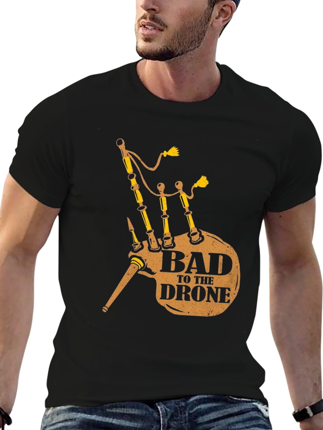 Bad to the Drone Bagpipe T-Shirt