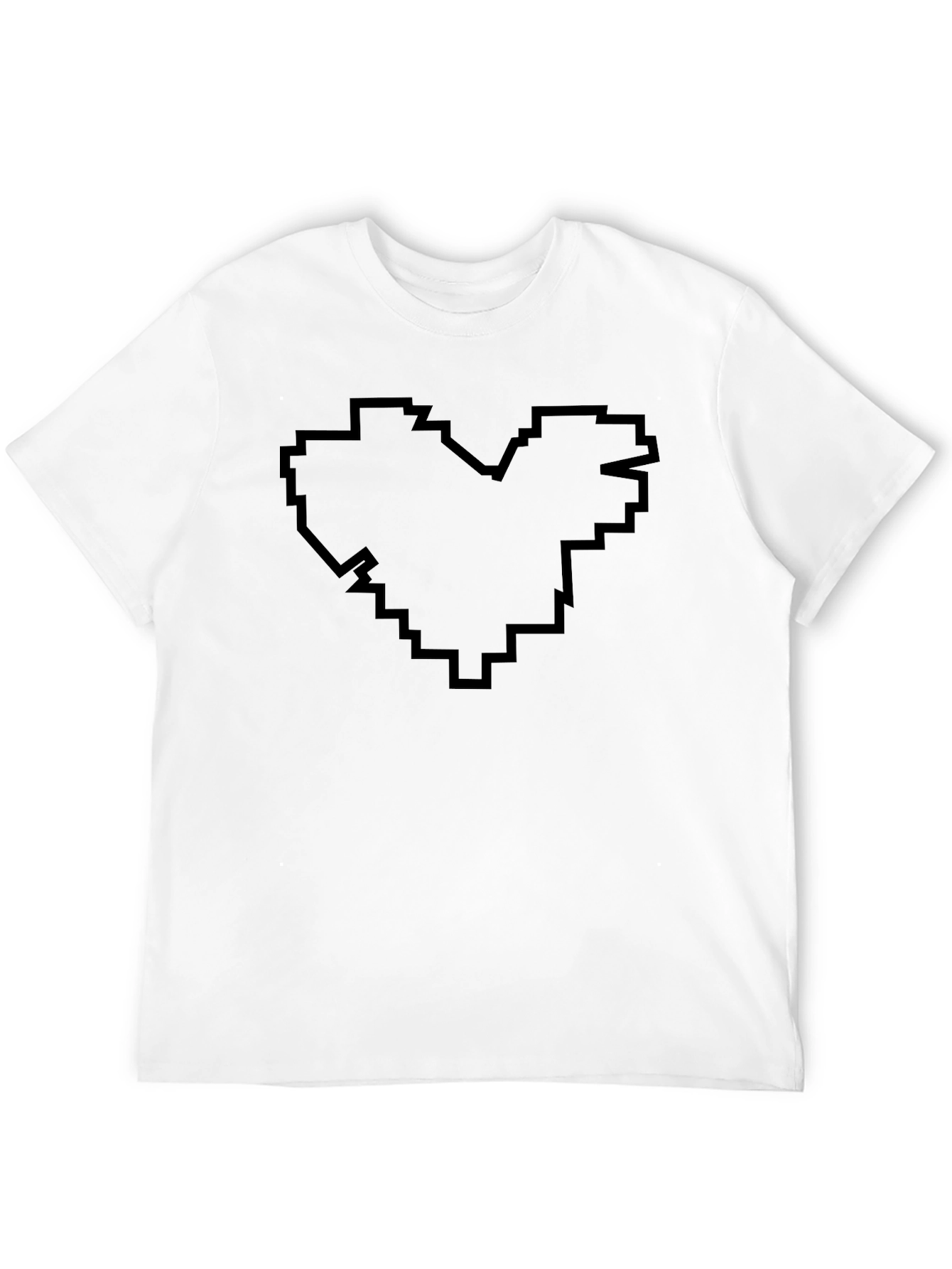 Pixel Heart Black T-Shirt - Gamer Style