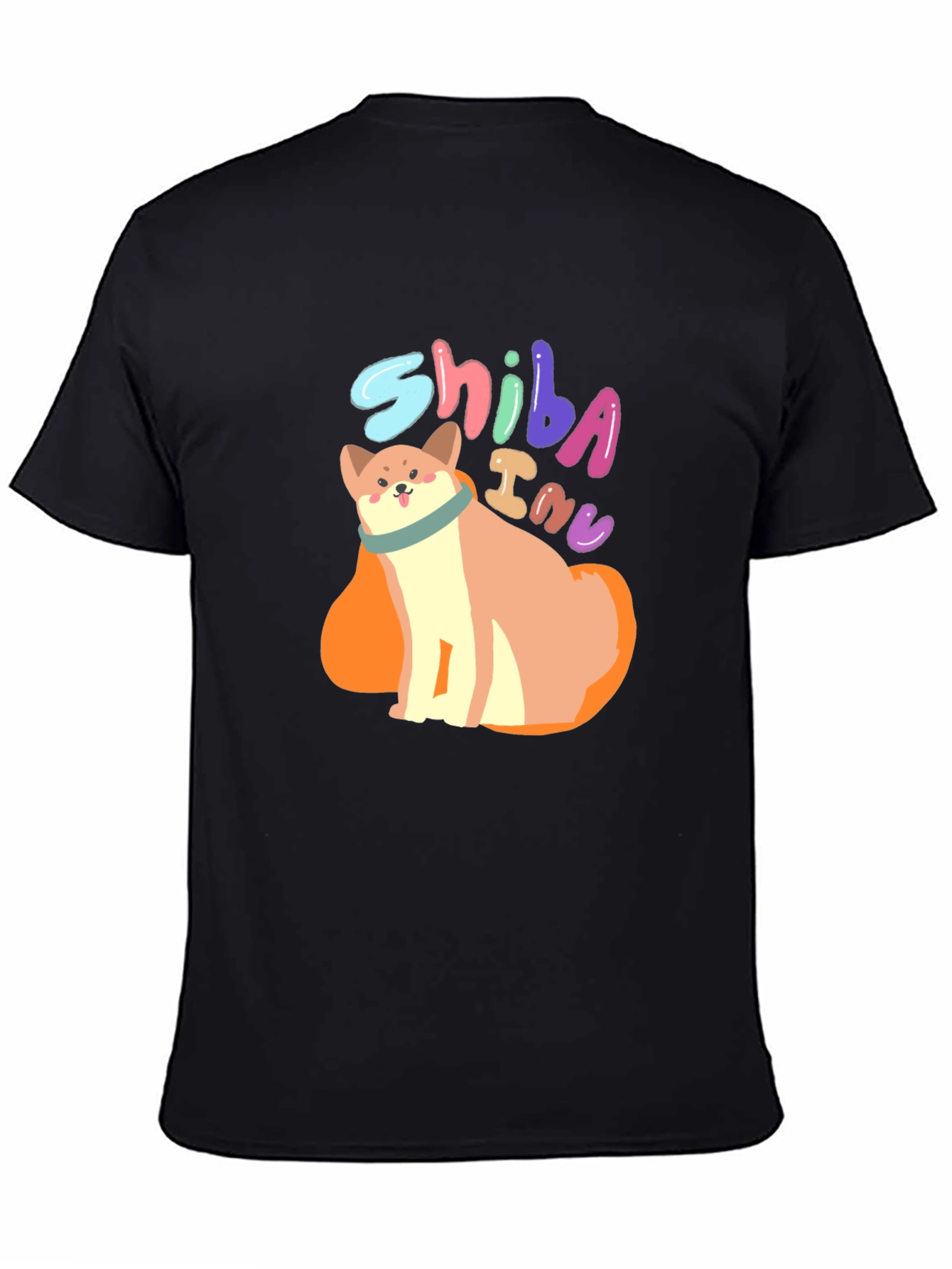 Shiba Inu Dog Graphic Tee - Unisex Black T-Shirt