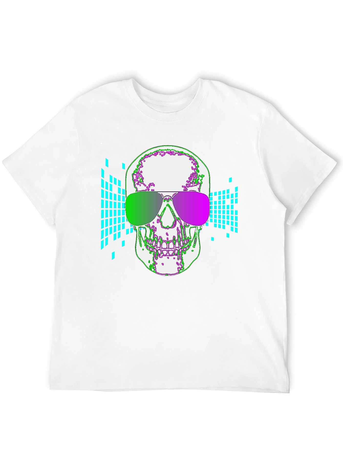 Neon Skull Graphic T-Shirt