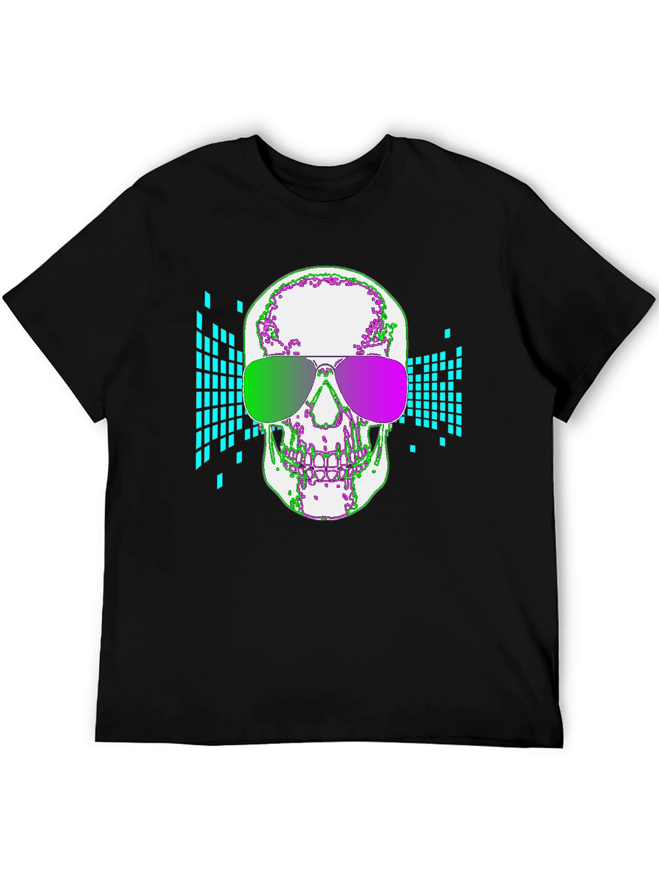 Neon Skull Graphic T-Shirt