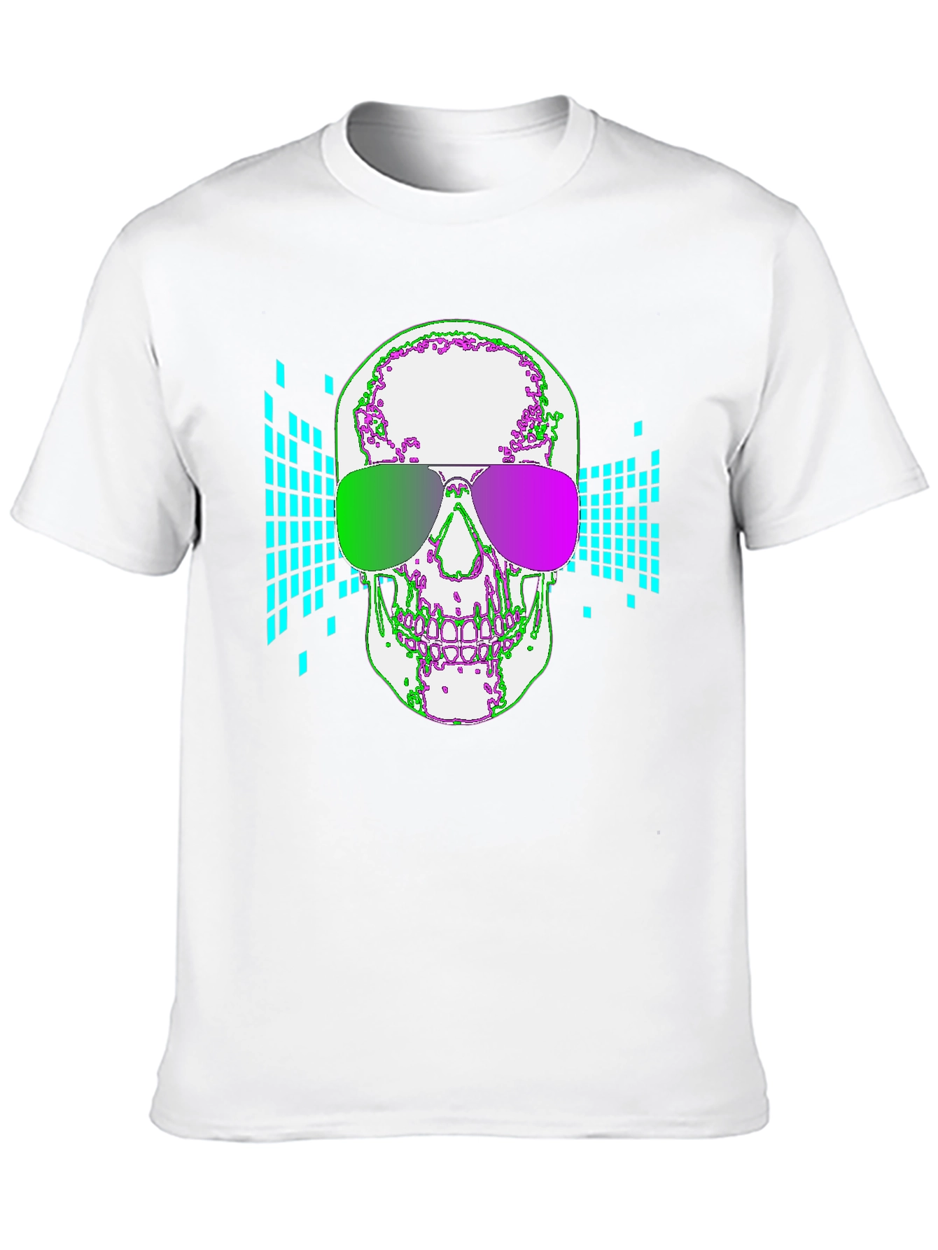 Neon Skull Graphic T-Shirt