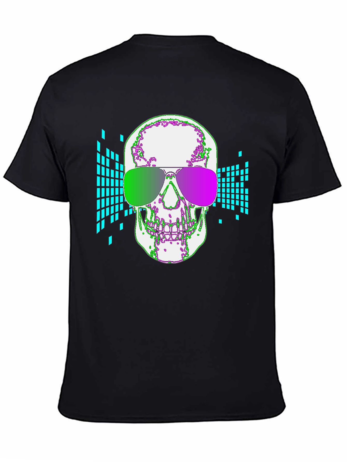 Neon Skull Graphic T-Shirt