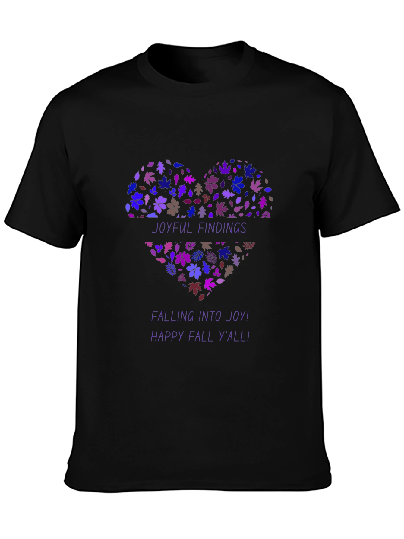 Joyful Fall Heart Graphic Tee - Stylish Autumn Shirt