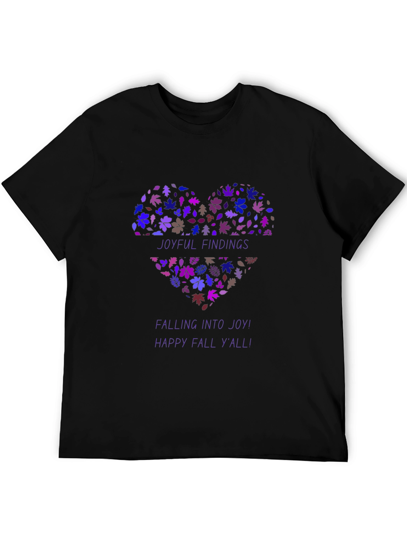 Joyful Fall Heart Graphic Tee - Stylish Autumn Shirt
