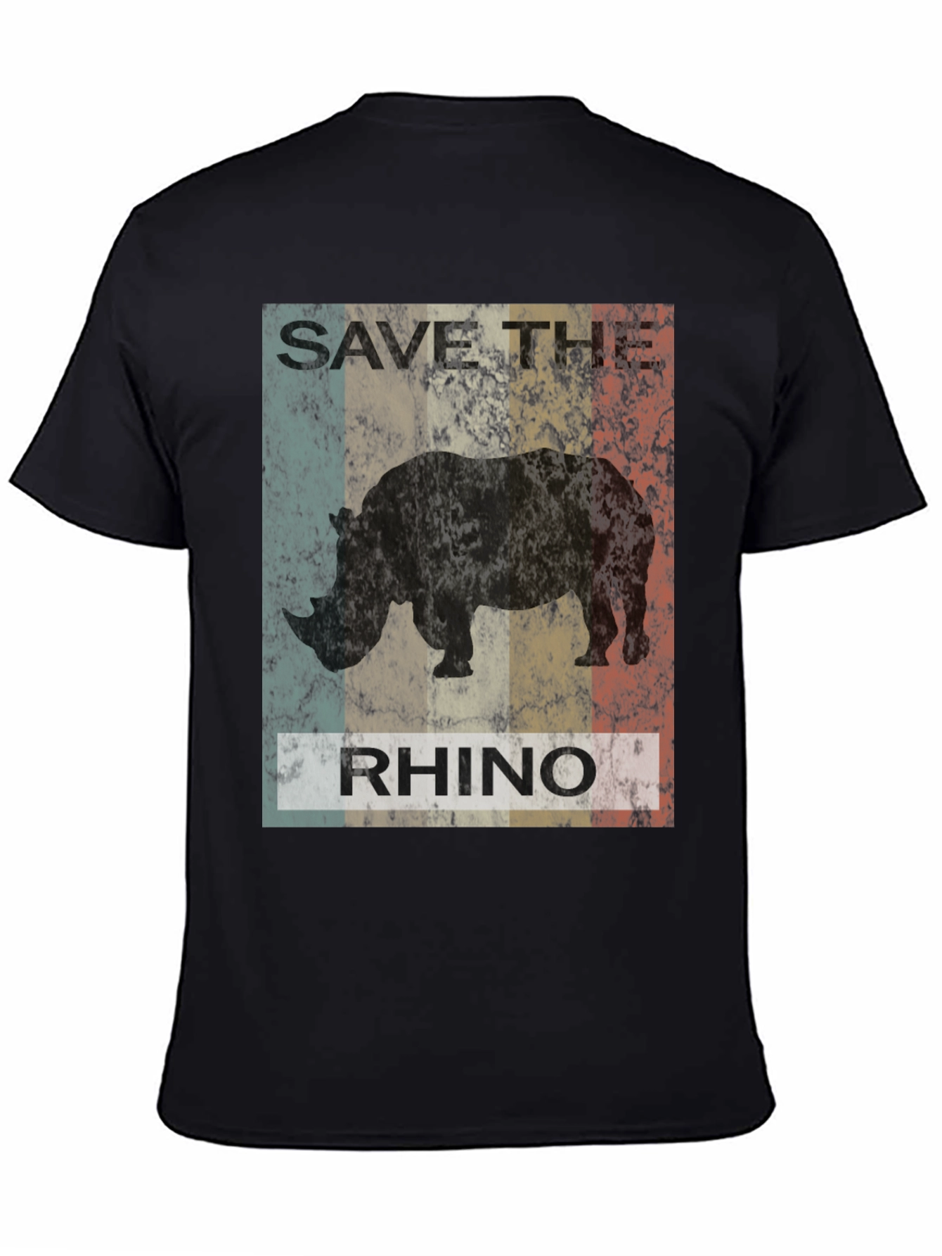Save The Rhino Graphic Tee - Black