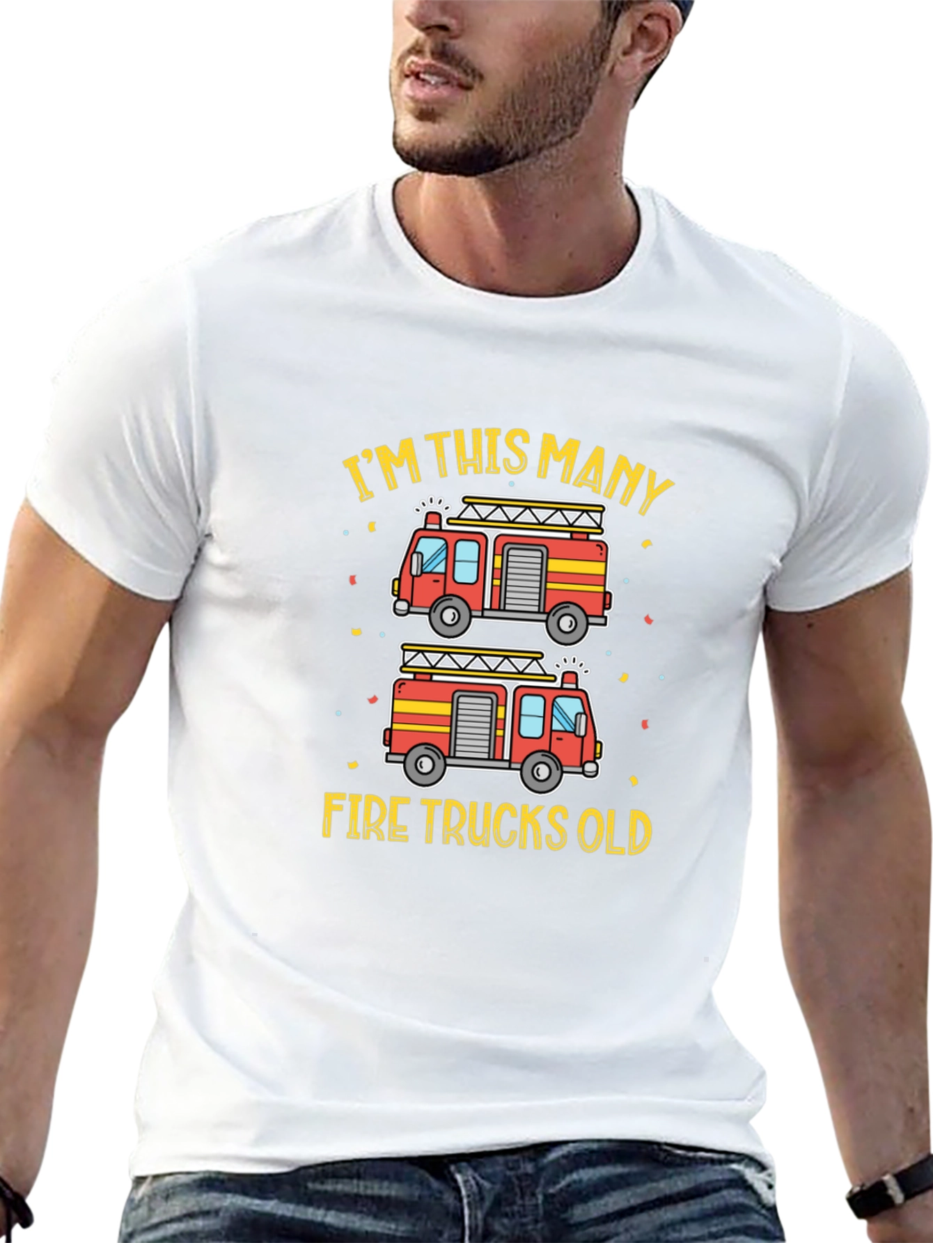Firetruck Birthday T-Shirt - Im This Many