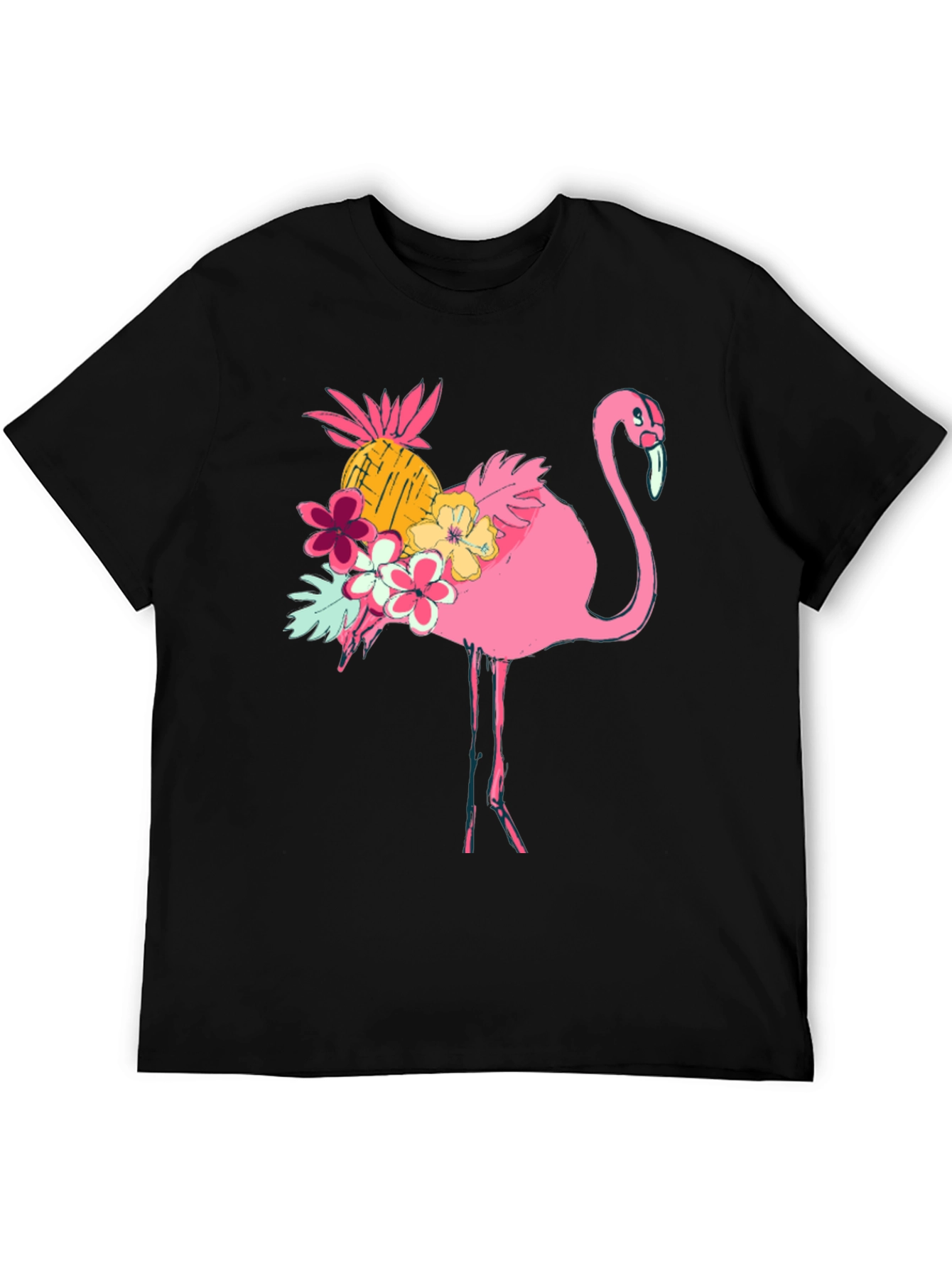 Tropical Flamingo Graphic Tee - Summer Style!