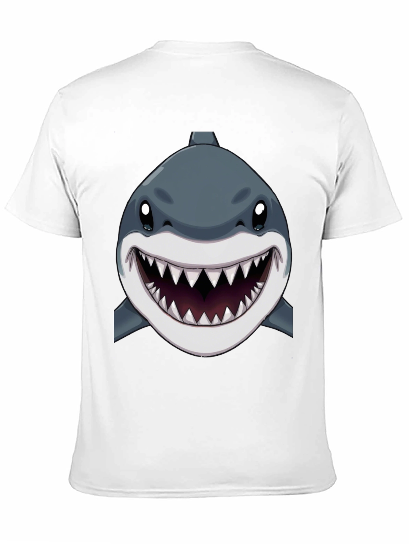 Shark Graphic Print Black T-Shirt