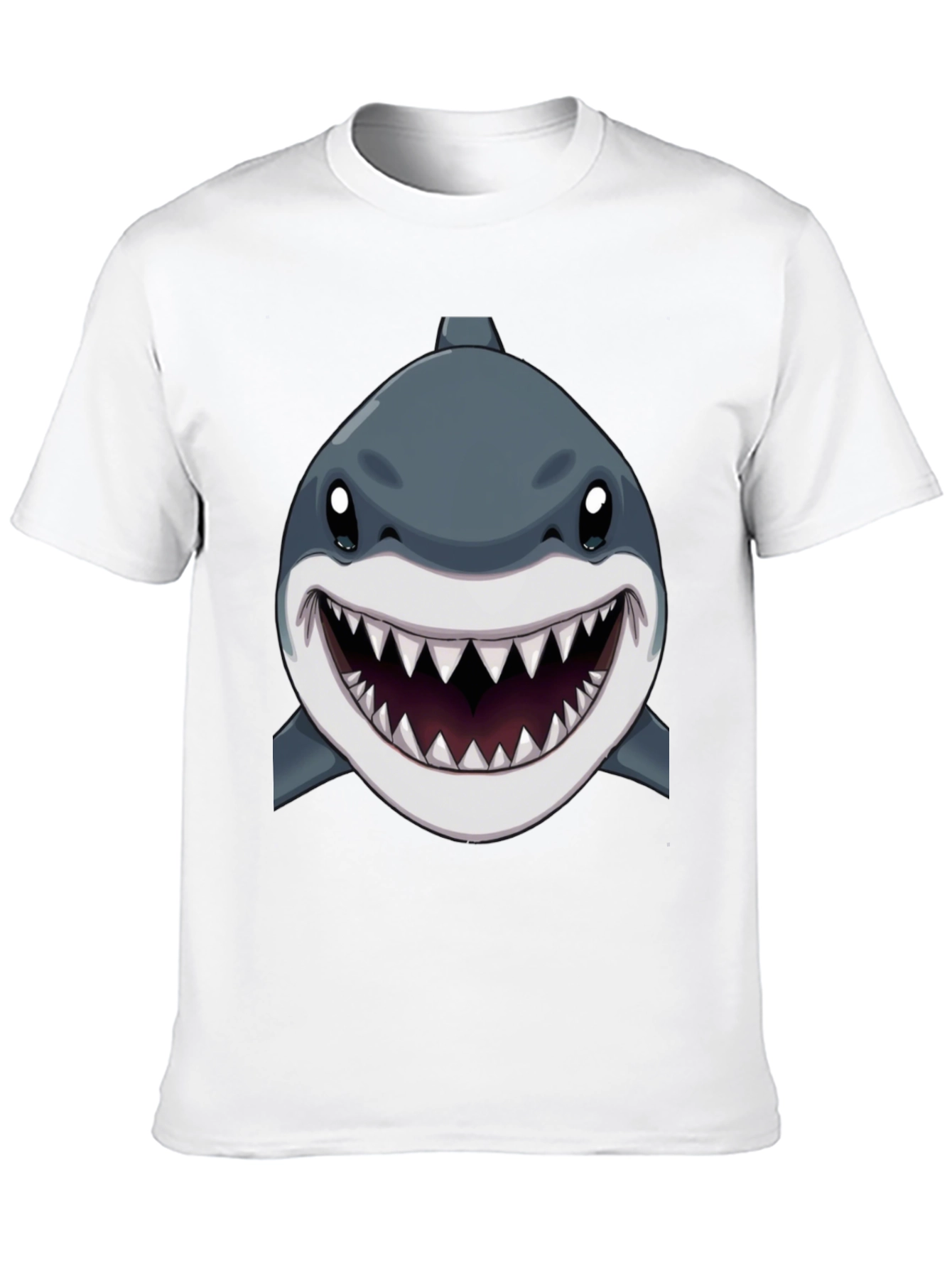 Shark Graphic Print Black T-Shirt