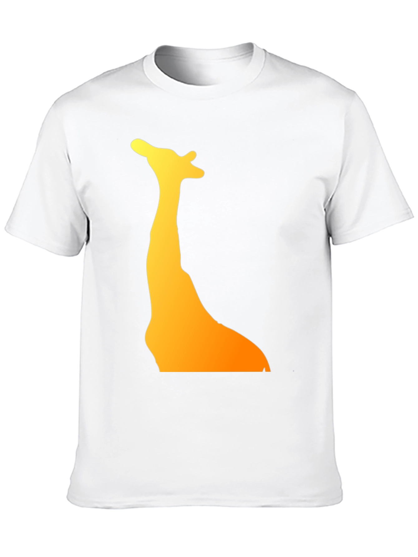 Giraffe Silhouette Graphic Tee - Black Cotton T-Shirt