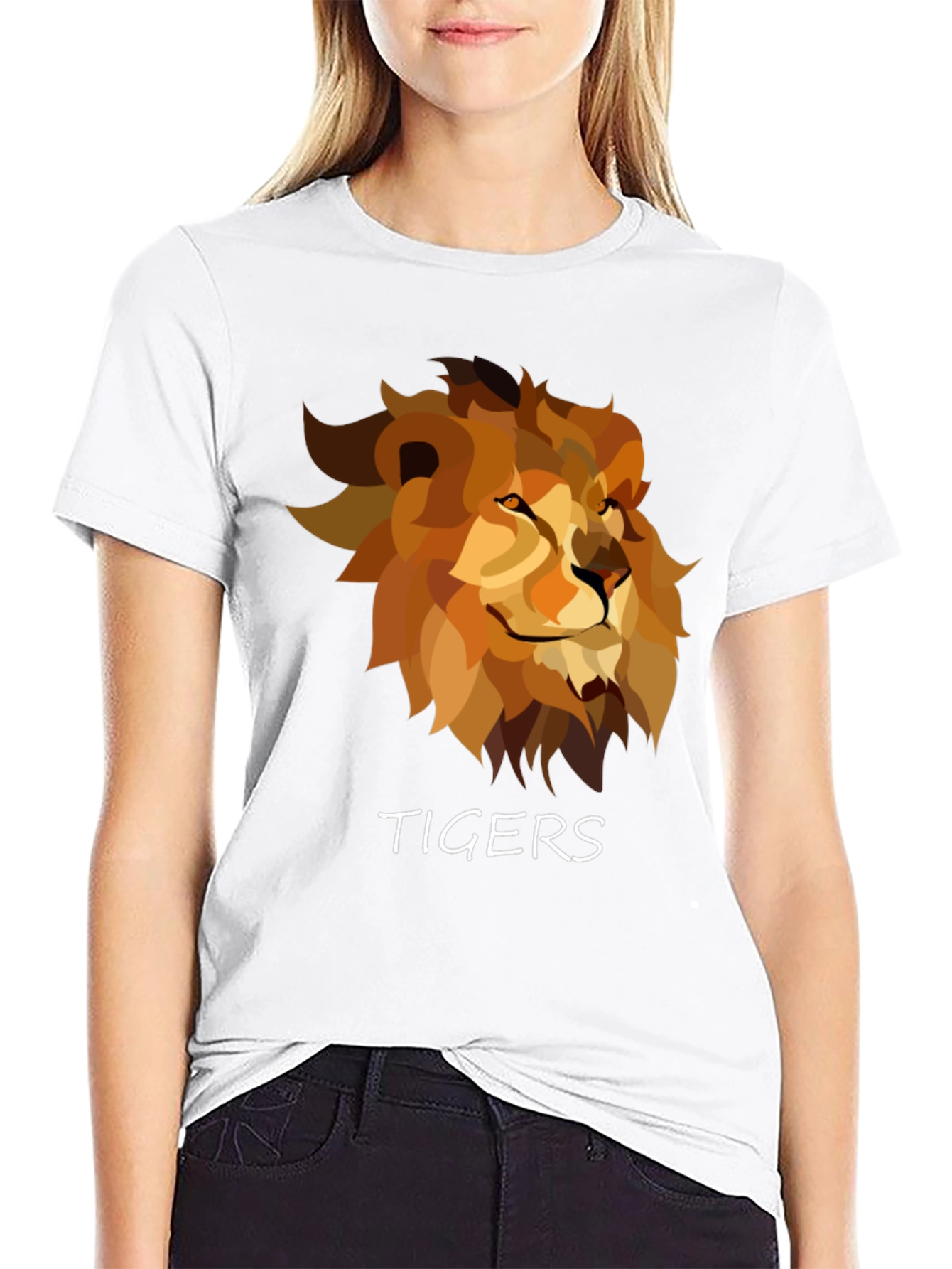 Tigers Graphic Print Tee - Bold Lion Design