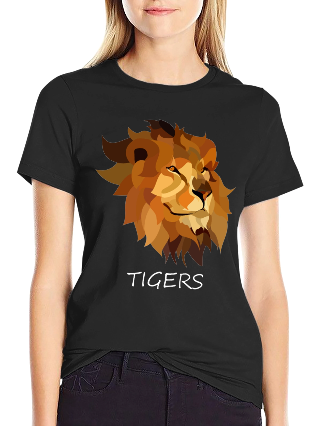 Tigers Graphic Print Tee - Bold Lion Design