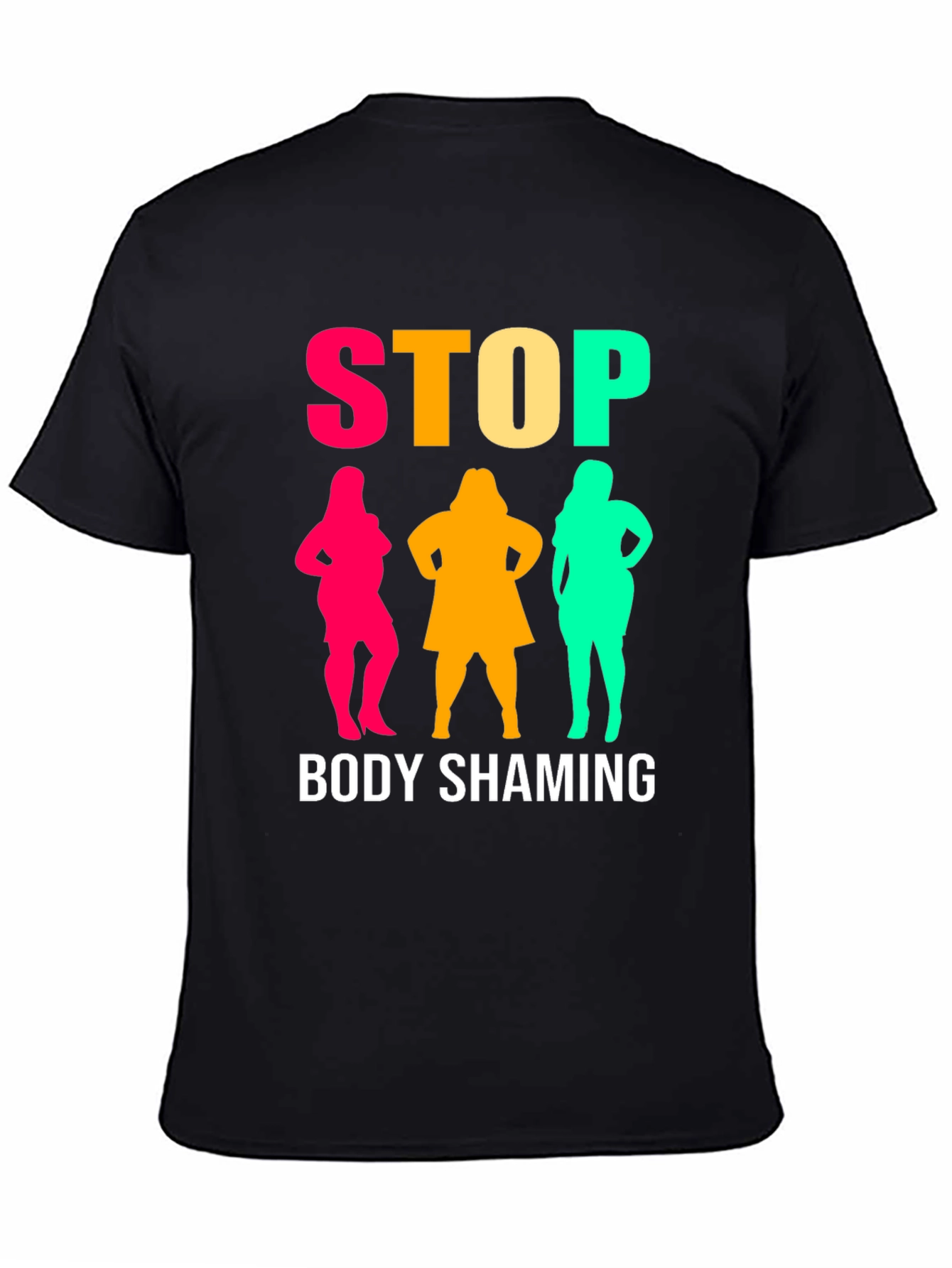 Stop Body Shaming Graphic Tee - Unisex Black T-Shirt