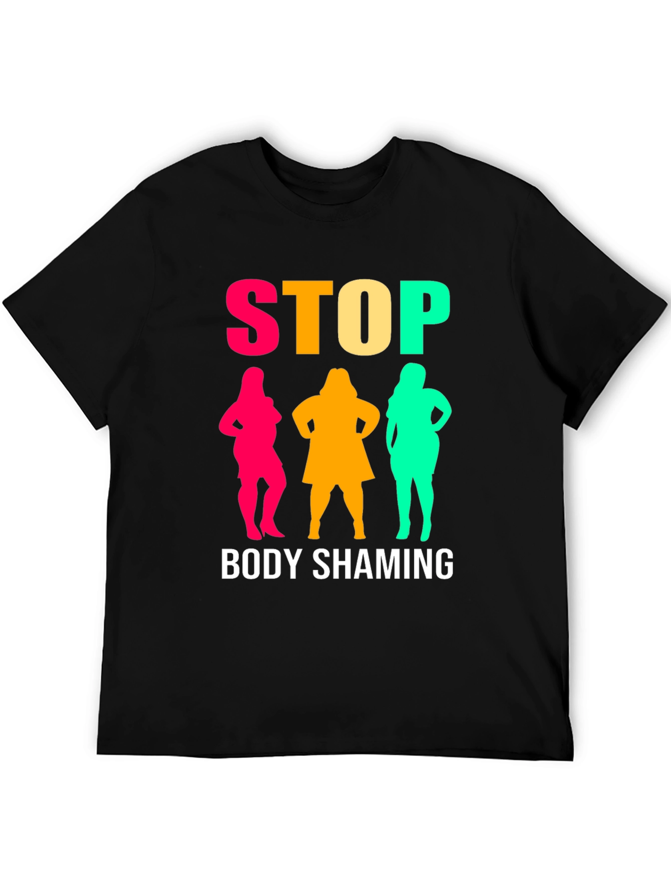 Stop Body Shaming Graphic Tee - Unisex Black T-Shirt