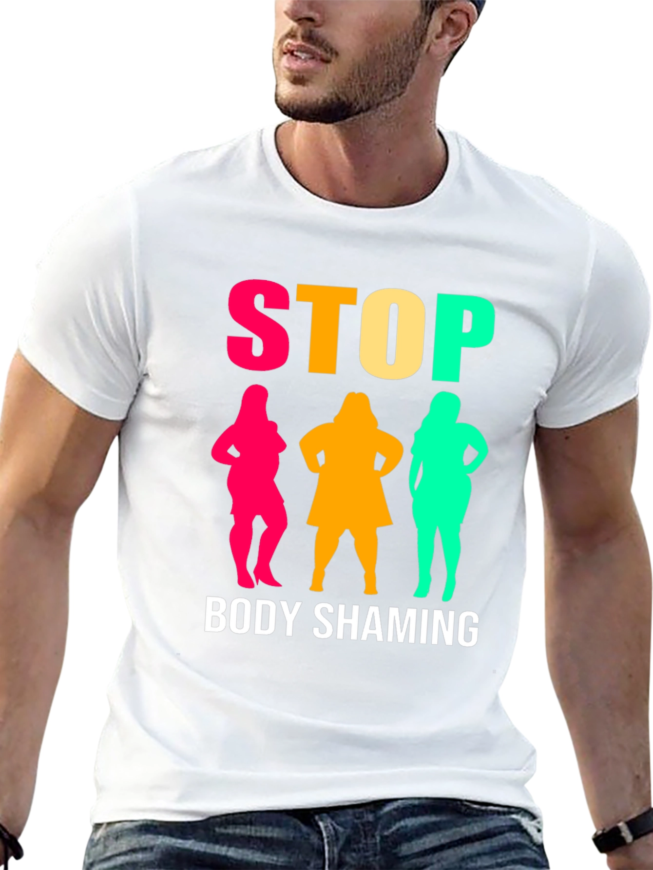 Stop Body Shaming Graphic Tee - Unisex Black T-Shirt
