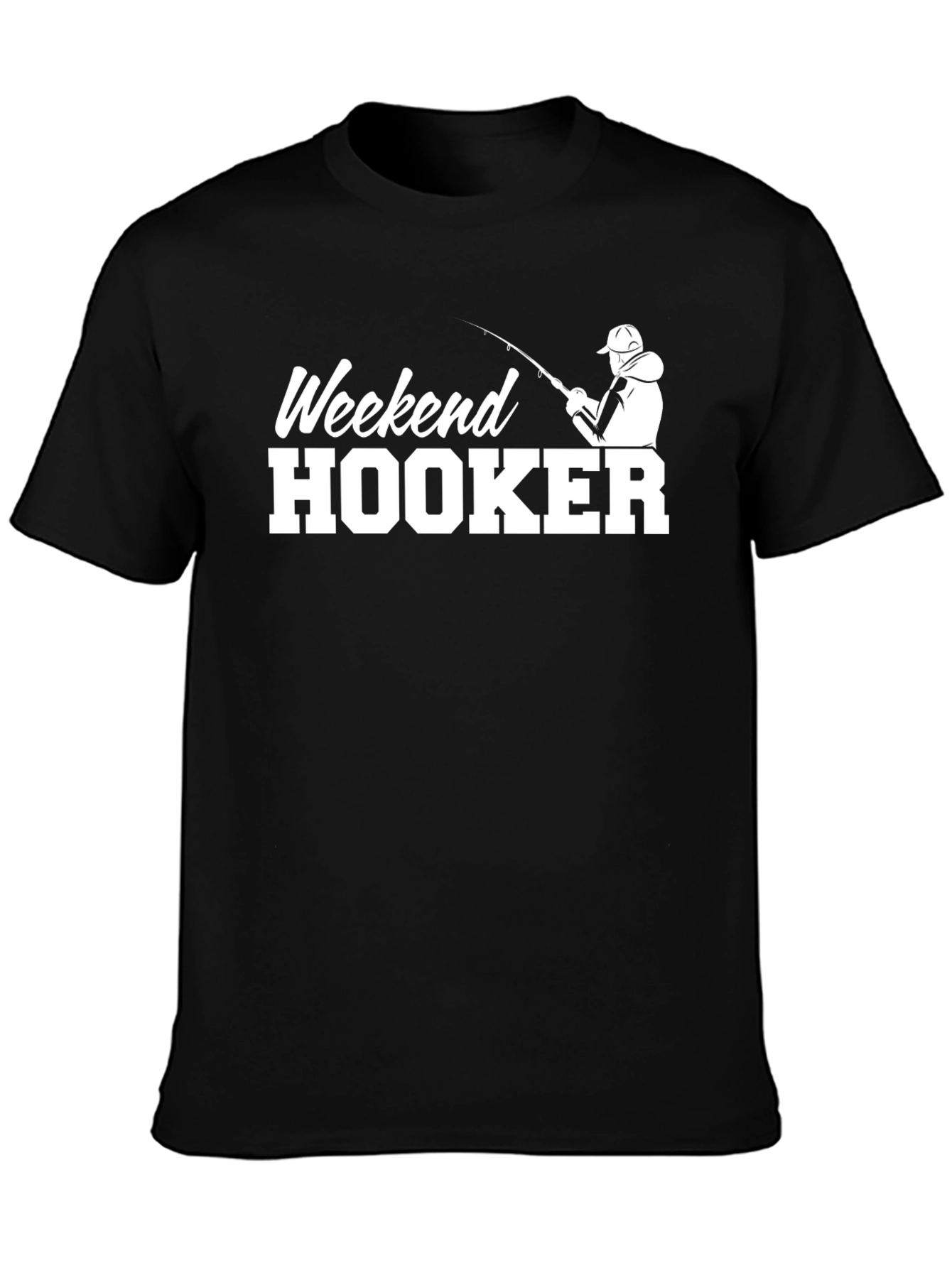 Weekend Hooker Fishing T-Shirt - Black