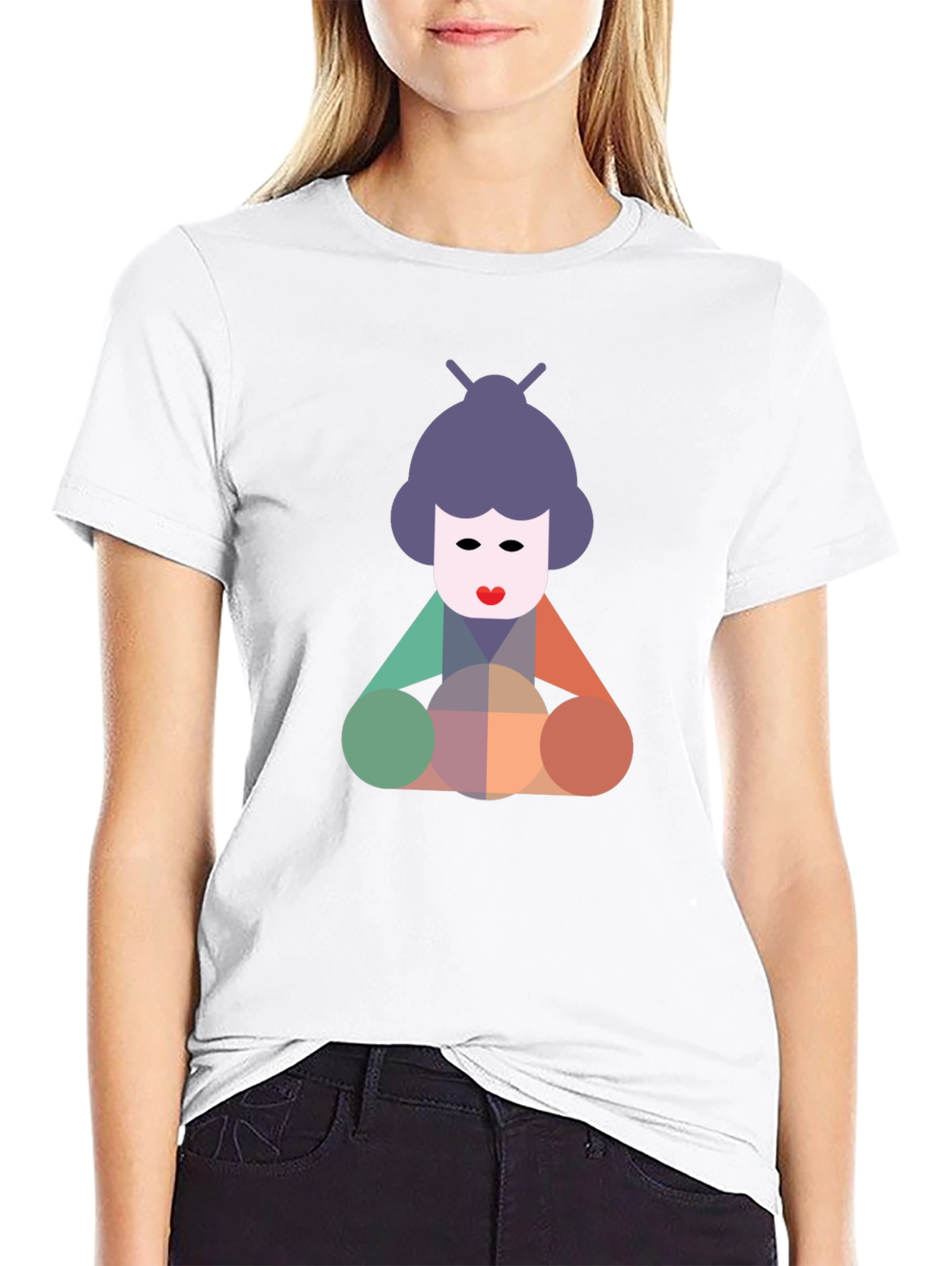 Geometric Geisha Graphic Tee