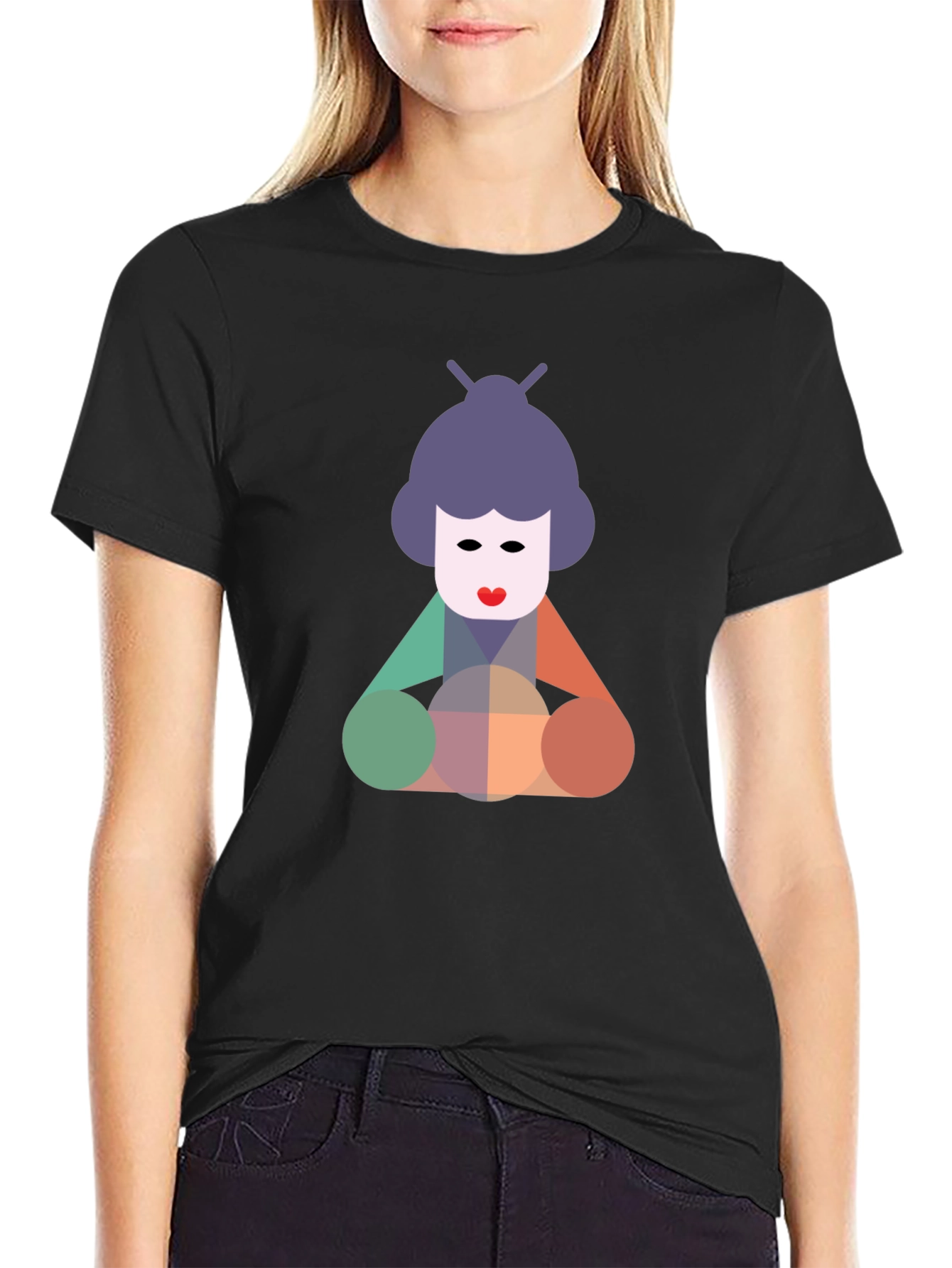 Geometric Geisha Graphic Tee