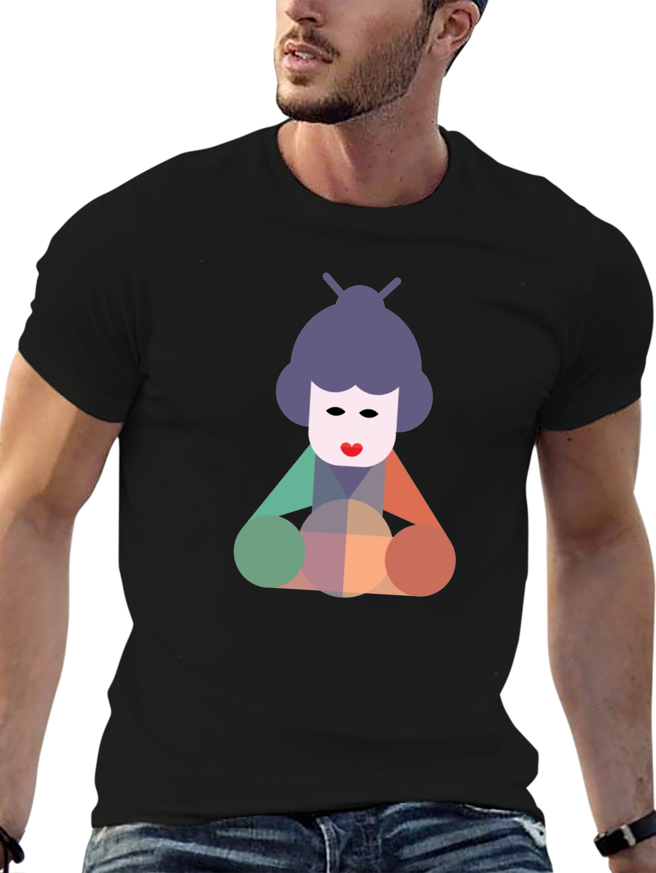Geometric Geisha Graphic Tee